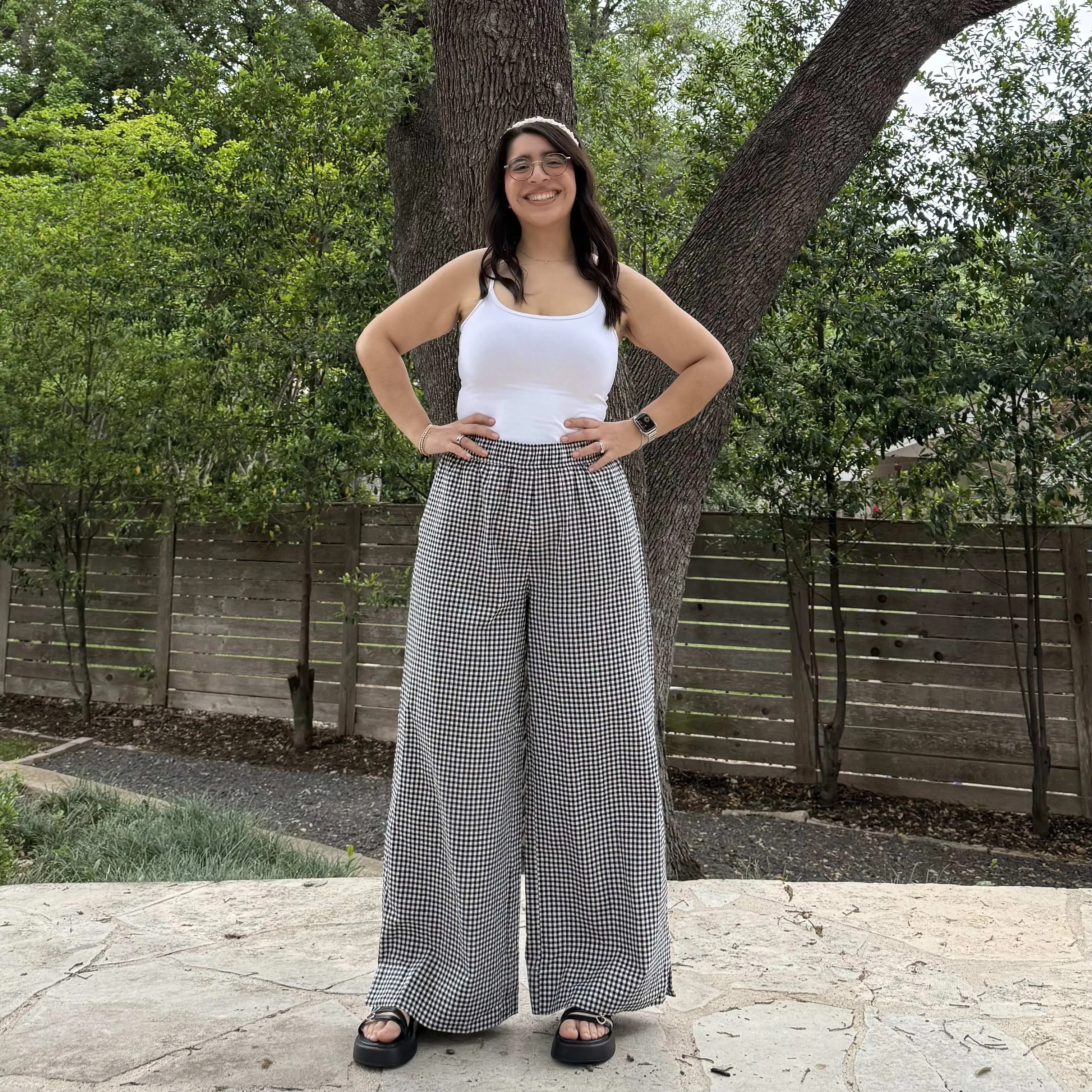 28" Inseam Picnic Pants - Black Gingham *Clearance Sale* sold by Shiny by Nature