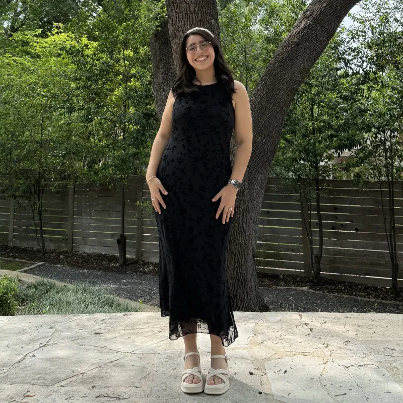 The Muse Dress - Black Floral sold by Shiny by Nature