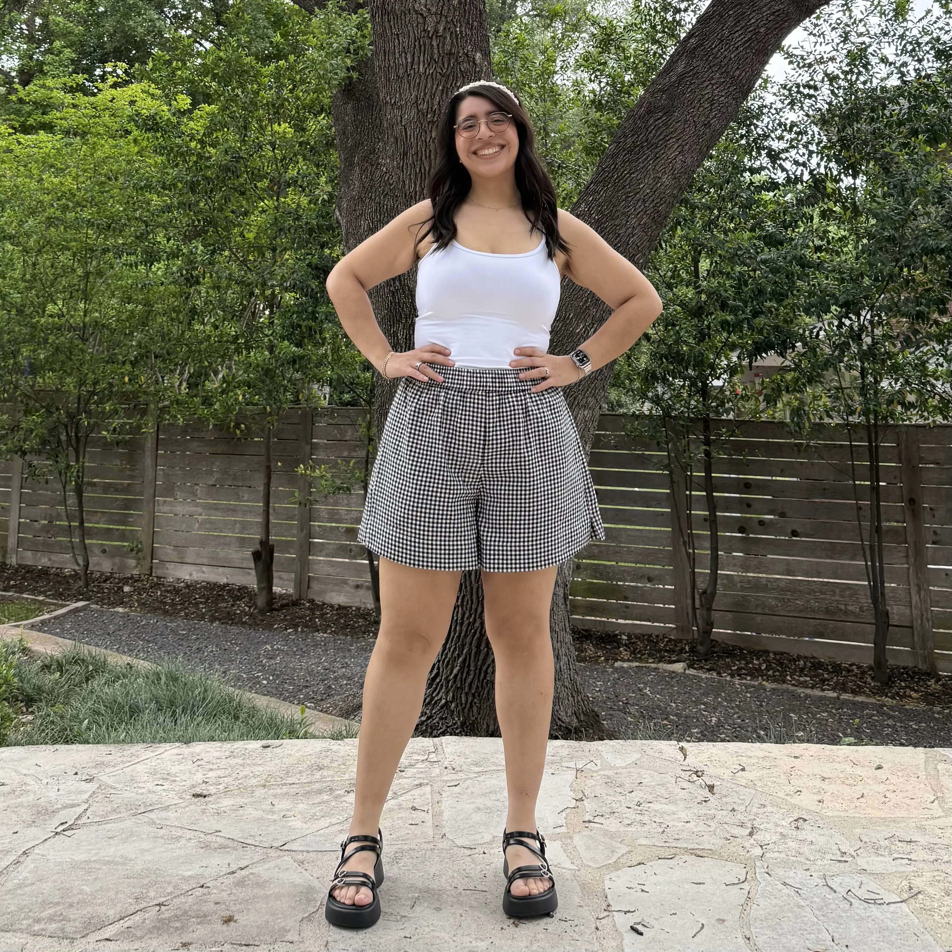 Summer Gingham Shorts - Black *Clearance Sale* sold by Shiny by Nature