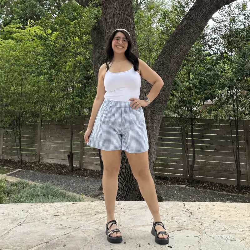 Summer Gingham Shorts - Ocean sold by Shiny by Nature