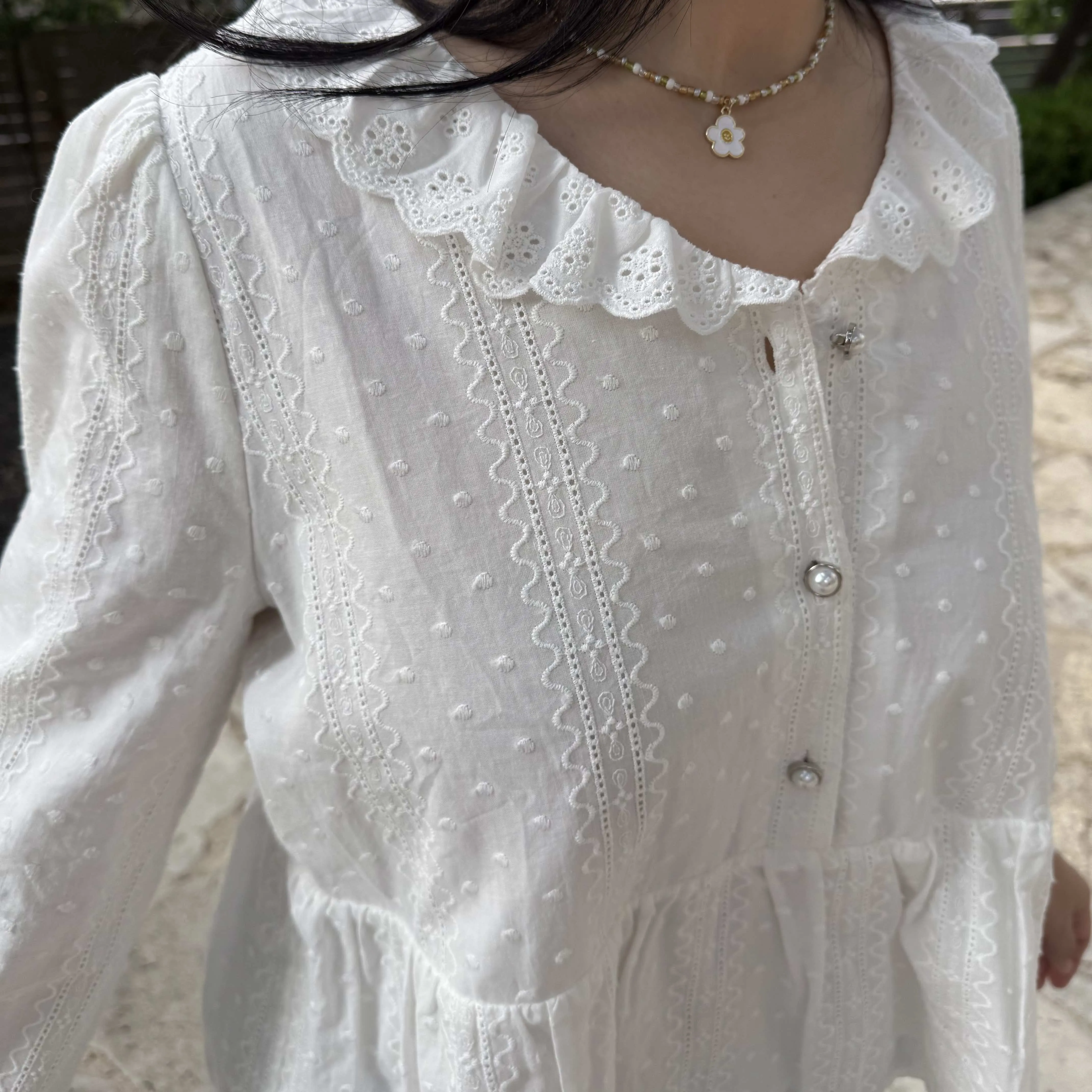 Cottage Blouse - Off-White *Clearance Sale* sold by Shiny by Nature product image thumbnail 5