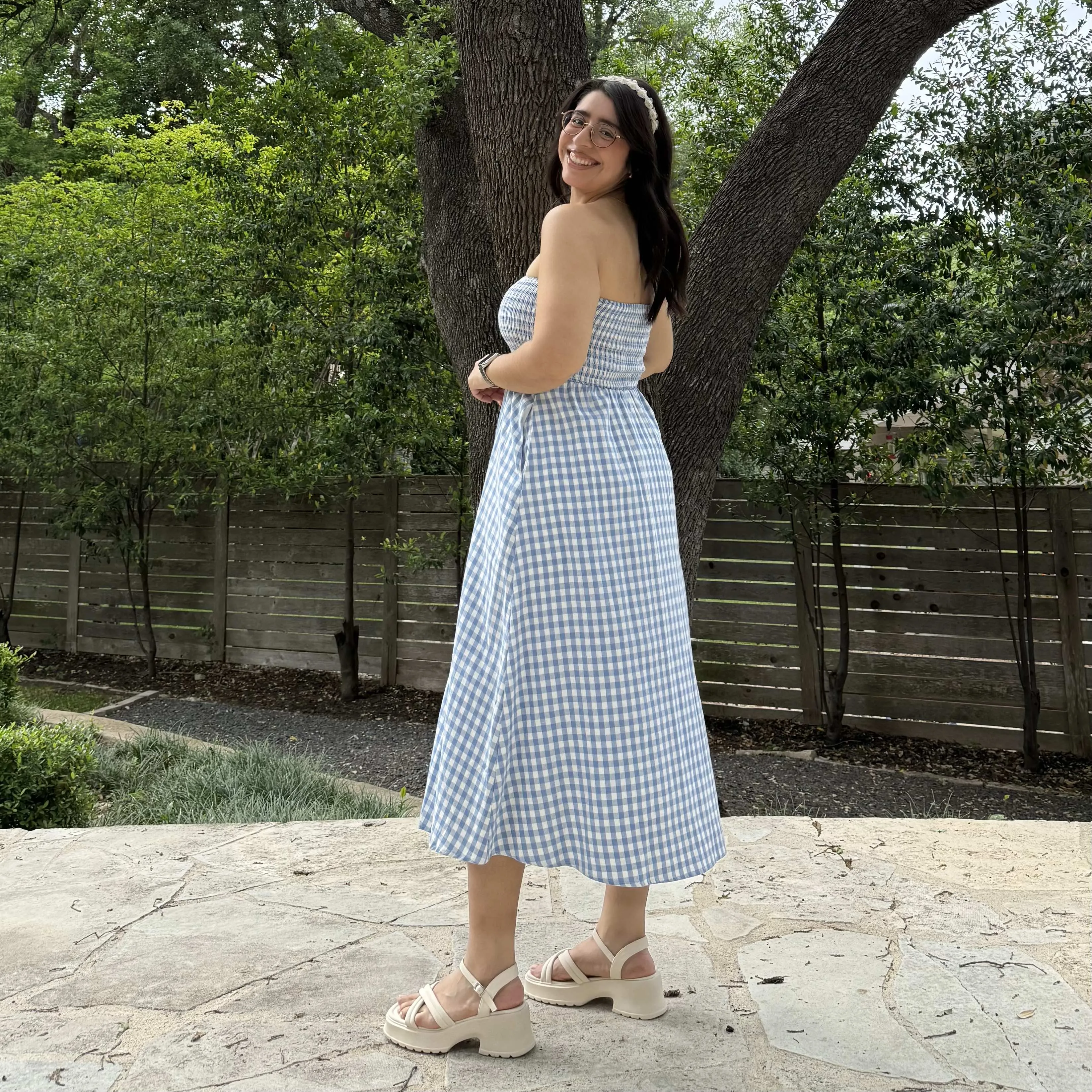 Savannah Dress - Blue Gingham *Clearance Sale* sold by Shiny by Nature product image thumbnail 5