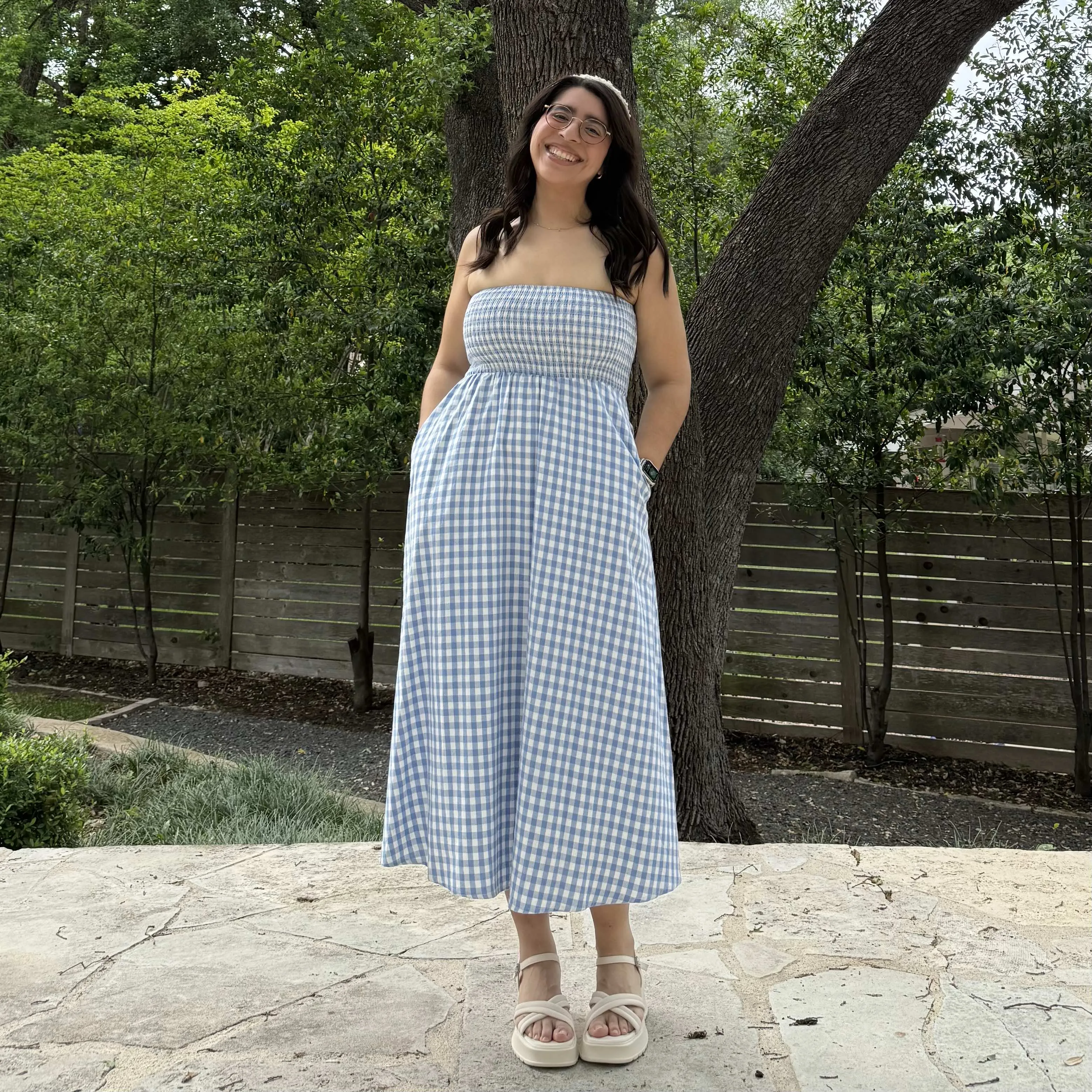 Savannah Dress - Blue Gingham *Clearance Sale* sold by Shiny by Nature product image thumbnail 2