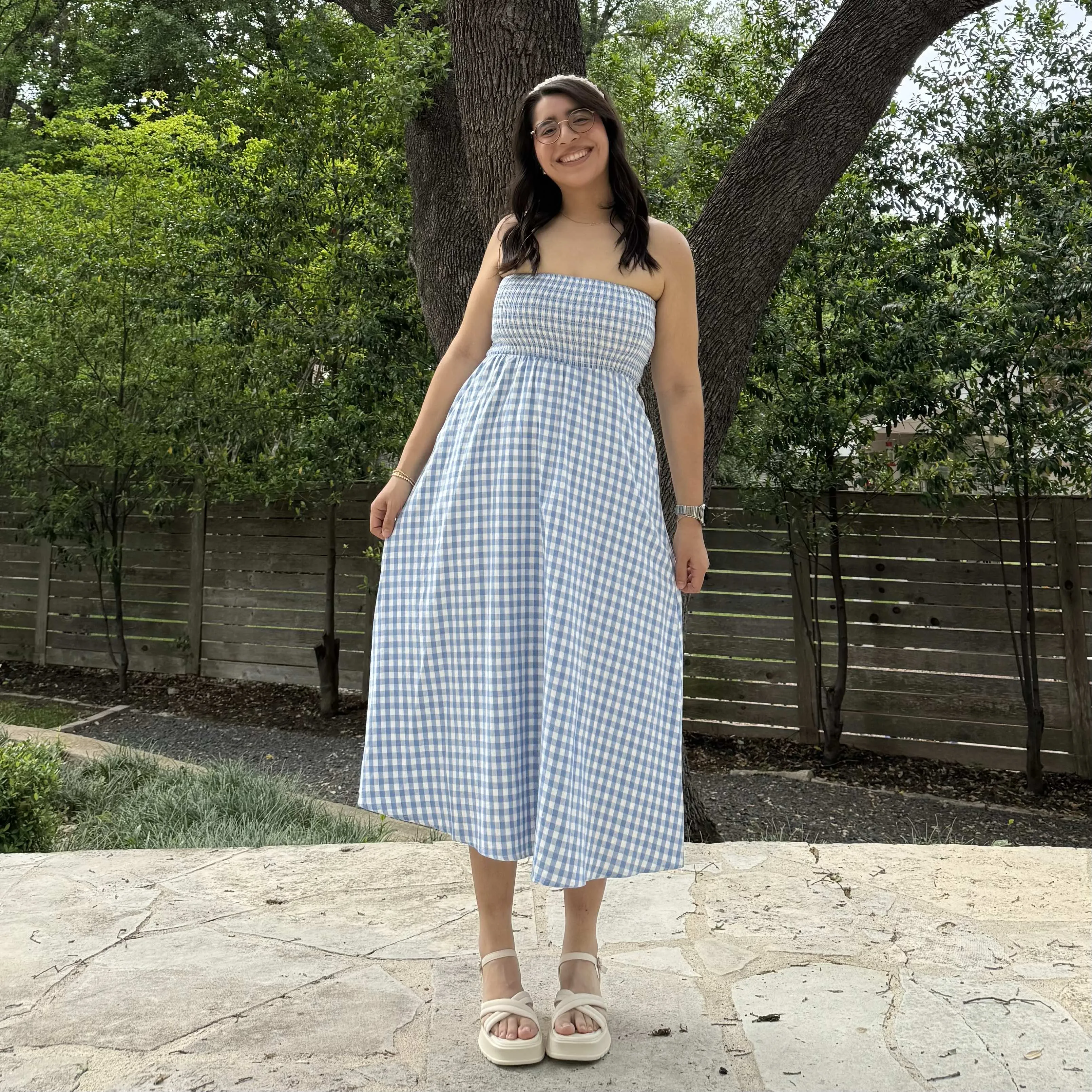 Savannah Dress - Blue Gingham *Clearance Sale* sold by Shiny by Nature product image thumbnail 4