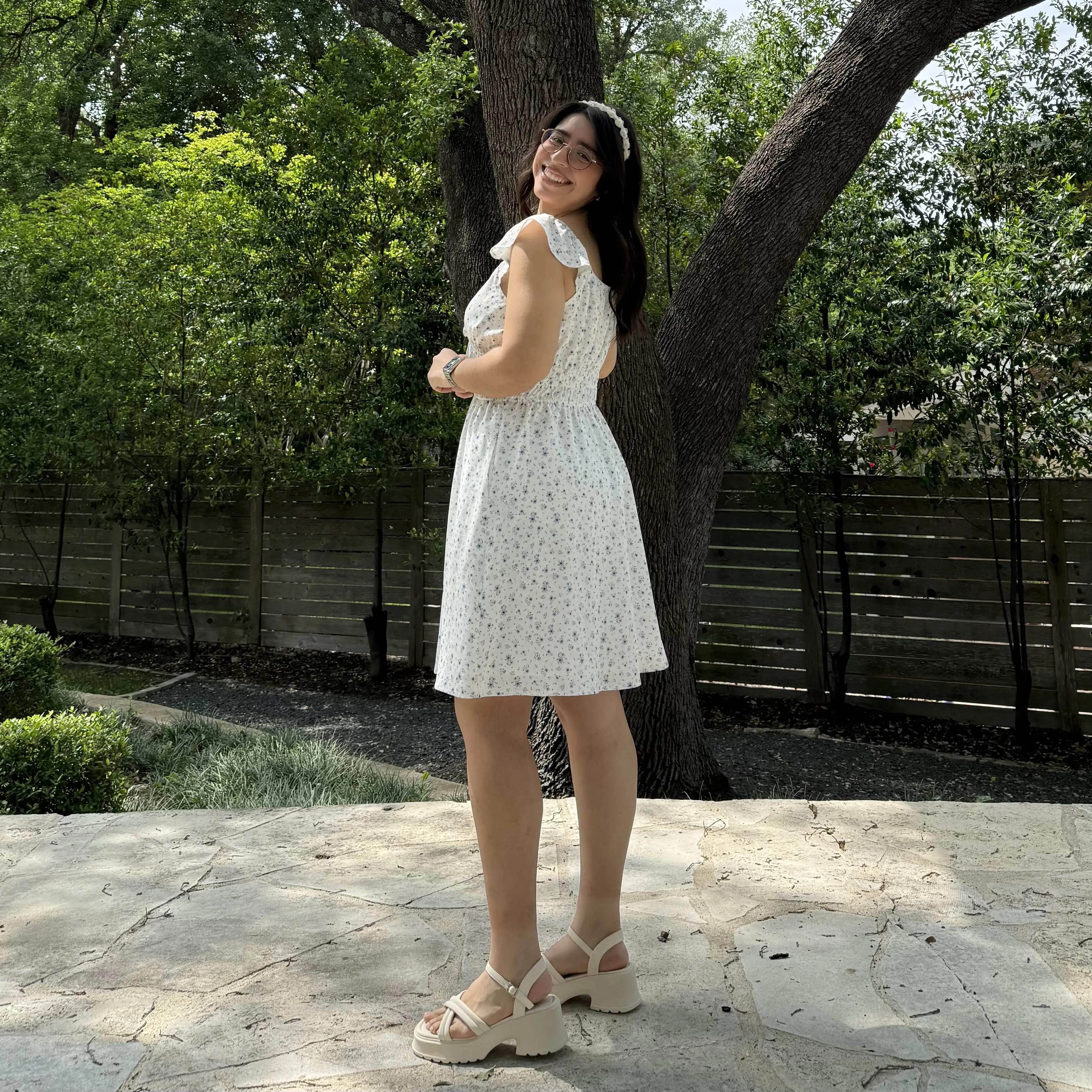 The Willow Dress - White Floral sold by Shiny by Nature product image thumbnail 5