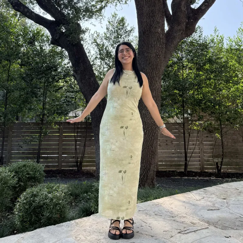 The Flora Dress - Green *Clearance Sale* sold by Shiny by Nature