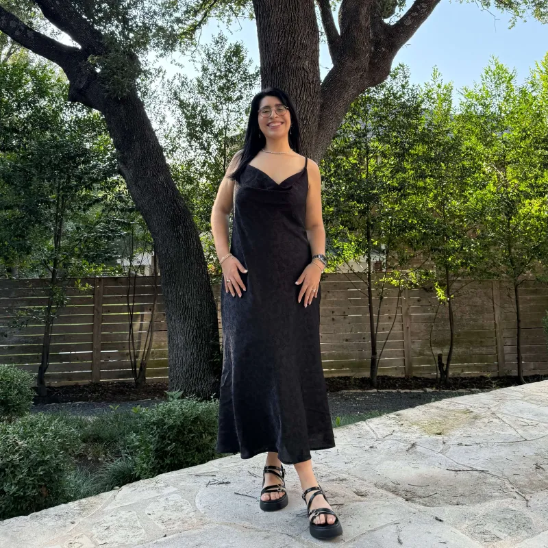 Luna Slip Dress - Black *Clearance Sale* sold by Shiny by Nature