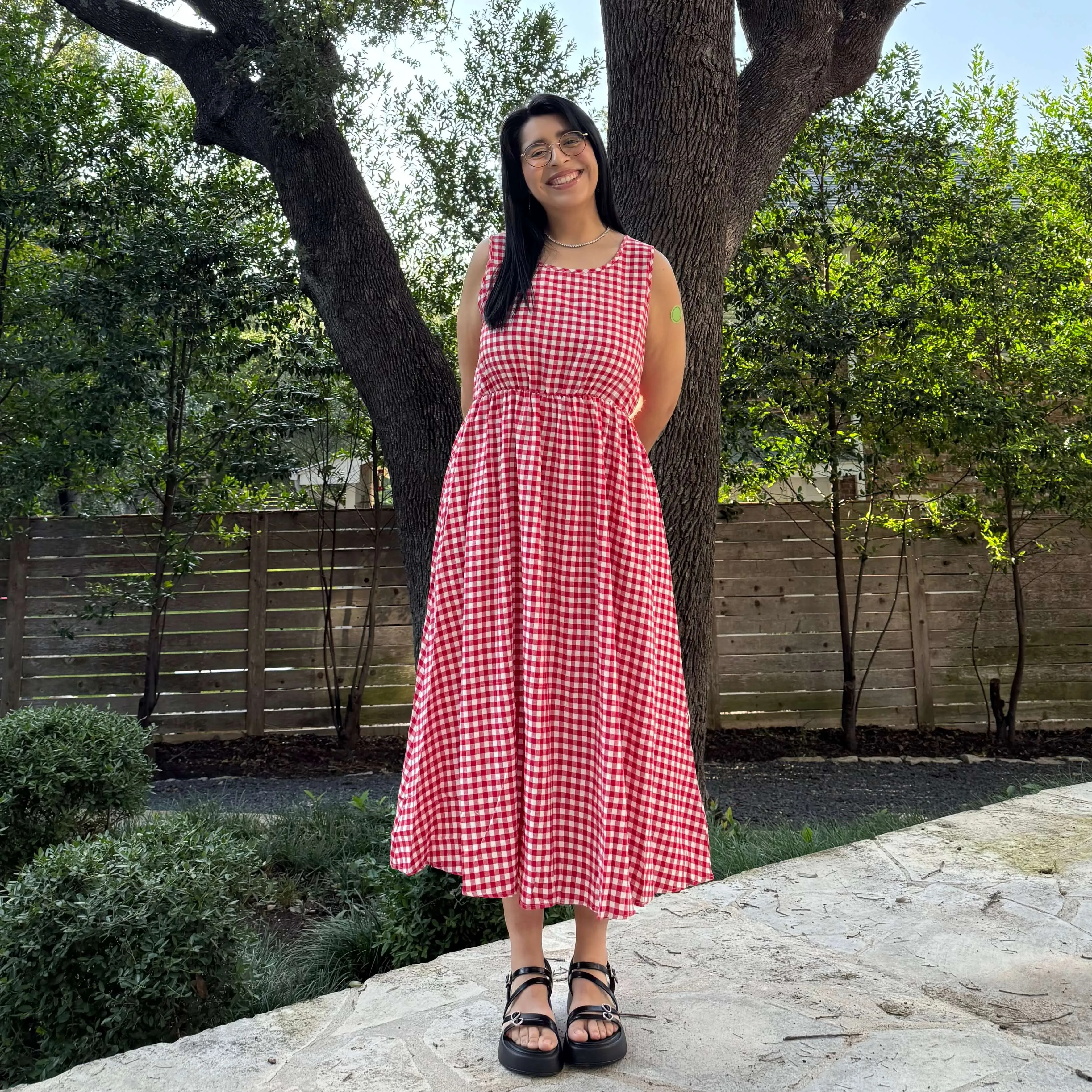 Sleeveless Midi Dress - Tomato *Clearance Sale* sold by Shiny by Nature