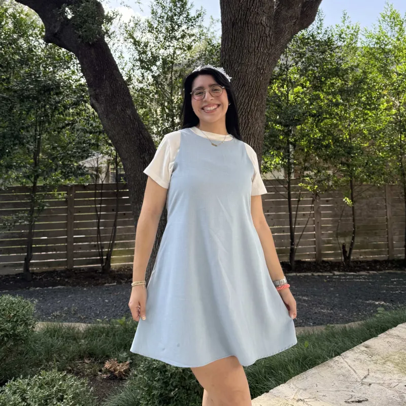 Sunday Mini Dress - Sky sold by Shiny by Nature