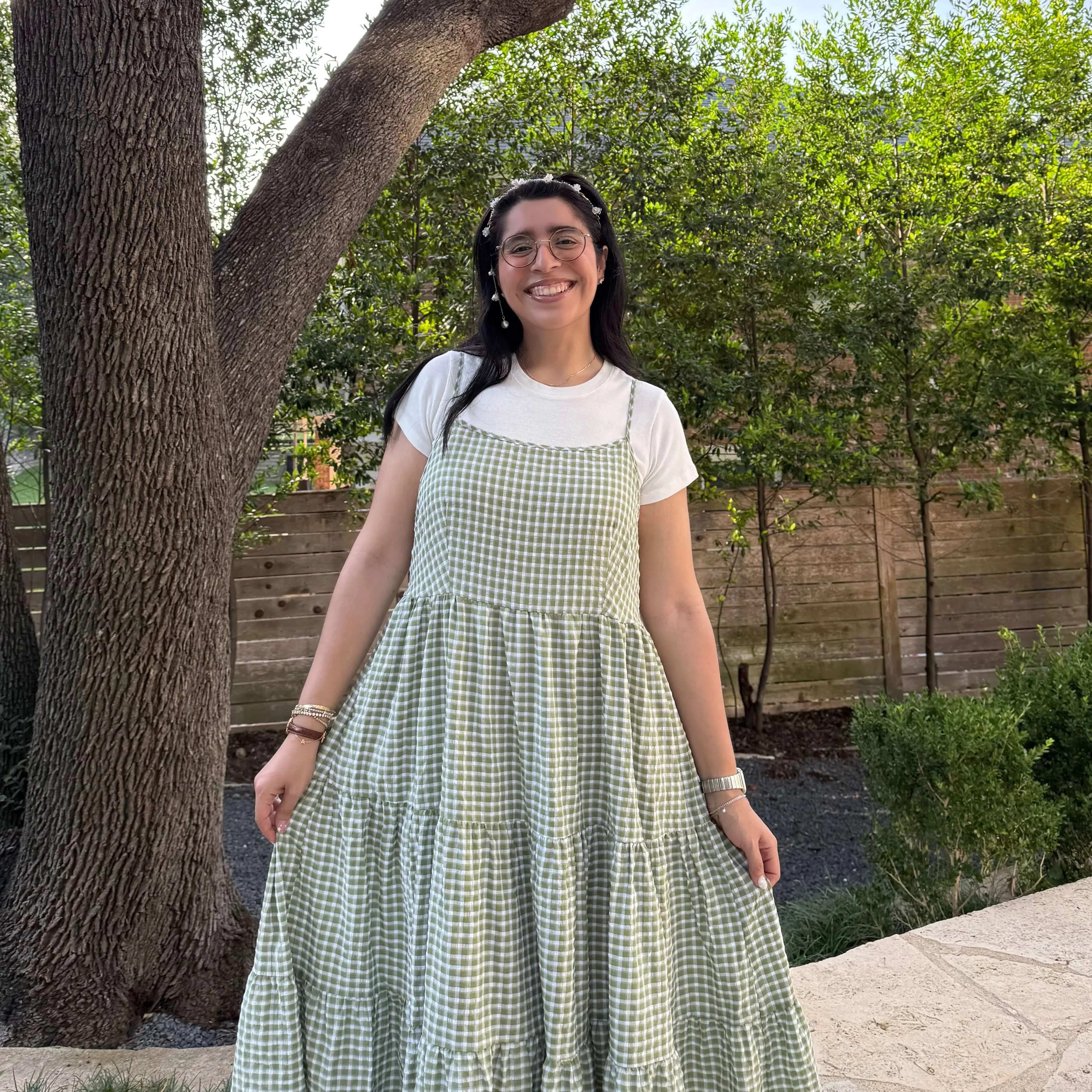Gingham Maxi Dress - Matcha *Clearance Sale* sold by Shiny by Nature product image thumbnail 5