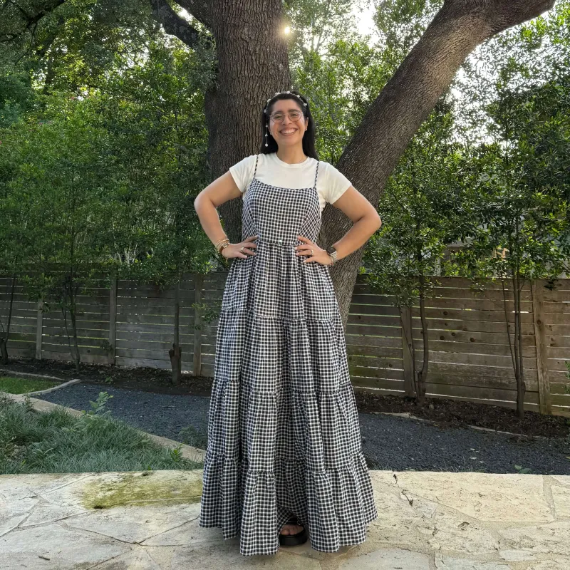 Gingham Maxi Dress - Black *Clearance Sale* sold by Shiny by Nature