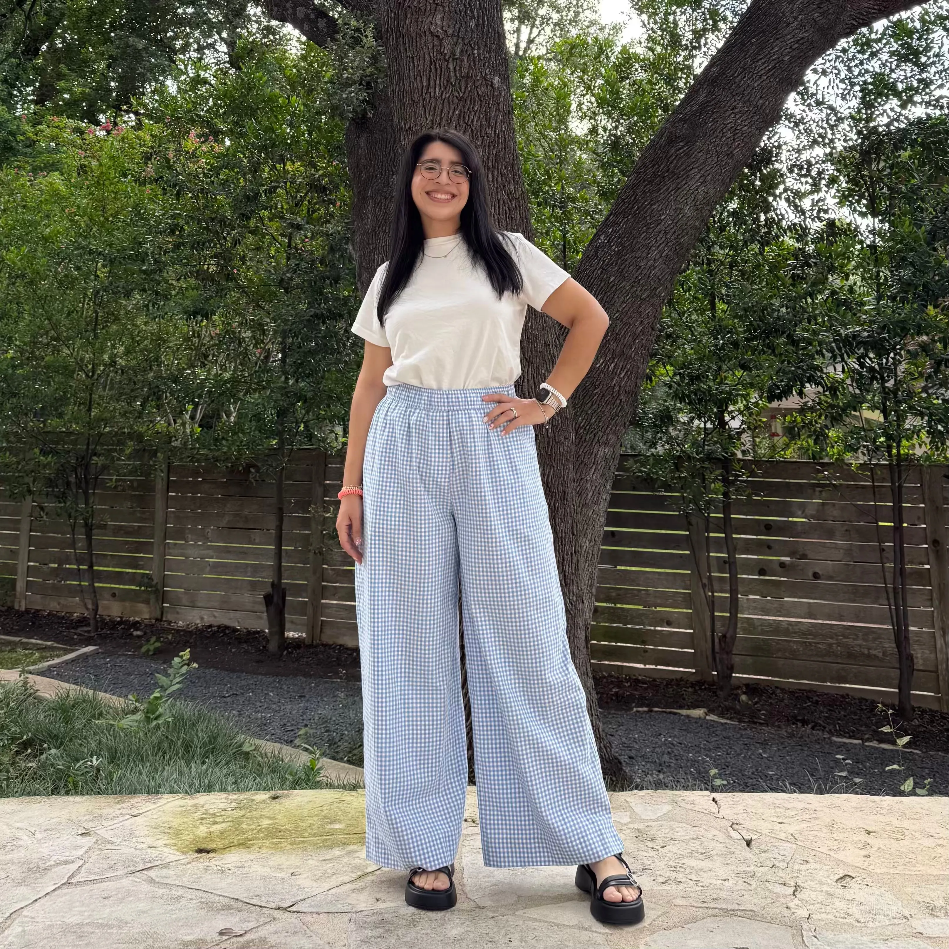 28" Inseam Picnic Pants - Blue Gingham *Clearance Sale* sold by Shiny by Nature product image thumbnail 2