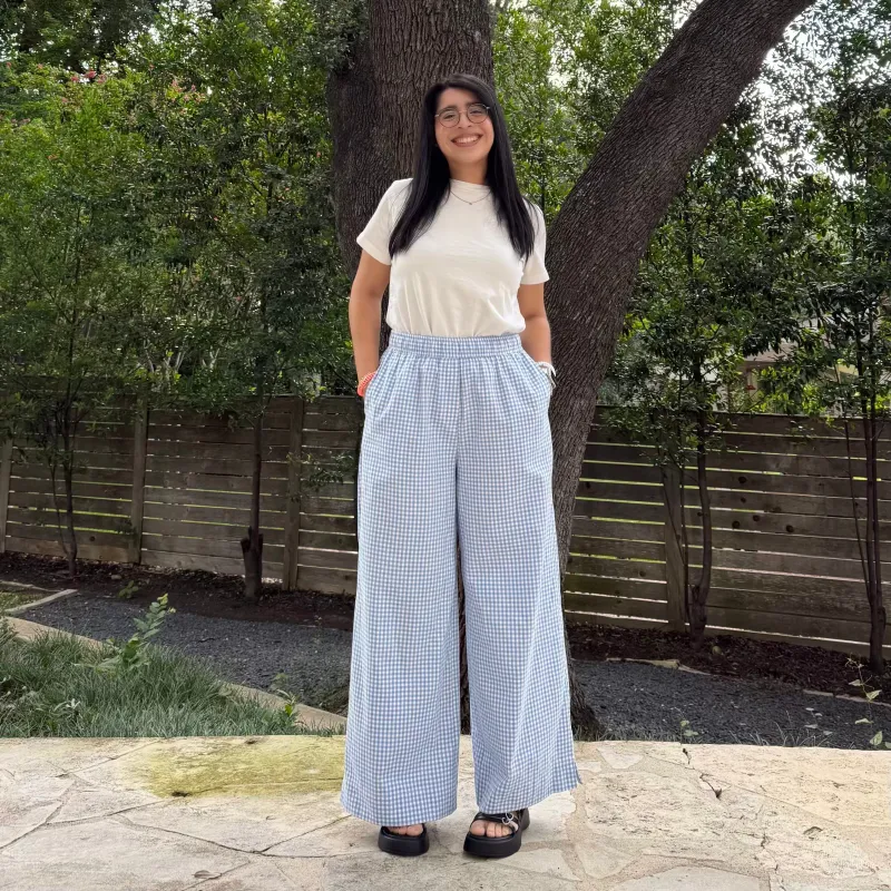 Picnic Pants - Blue Gingham sold by Shiny by Nature