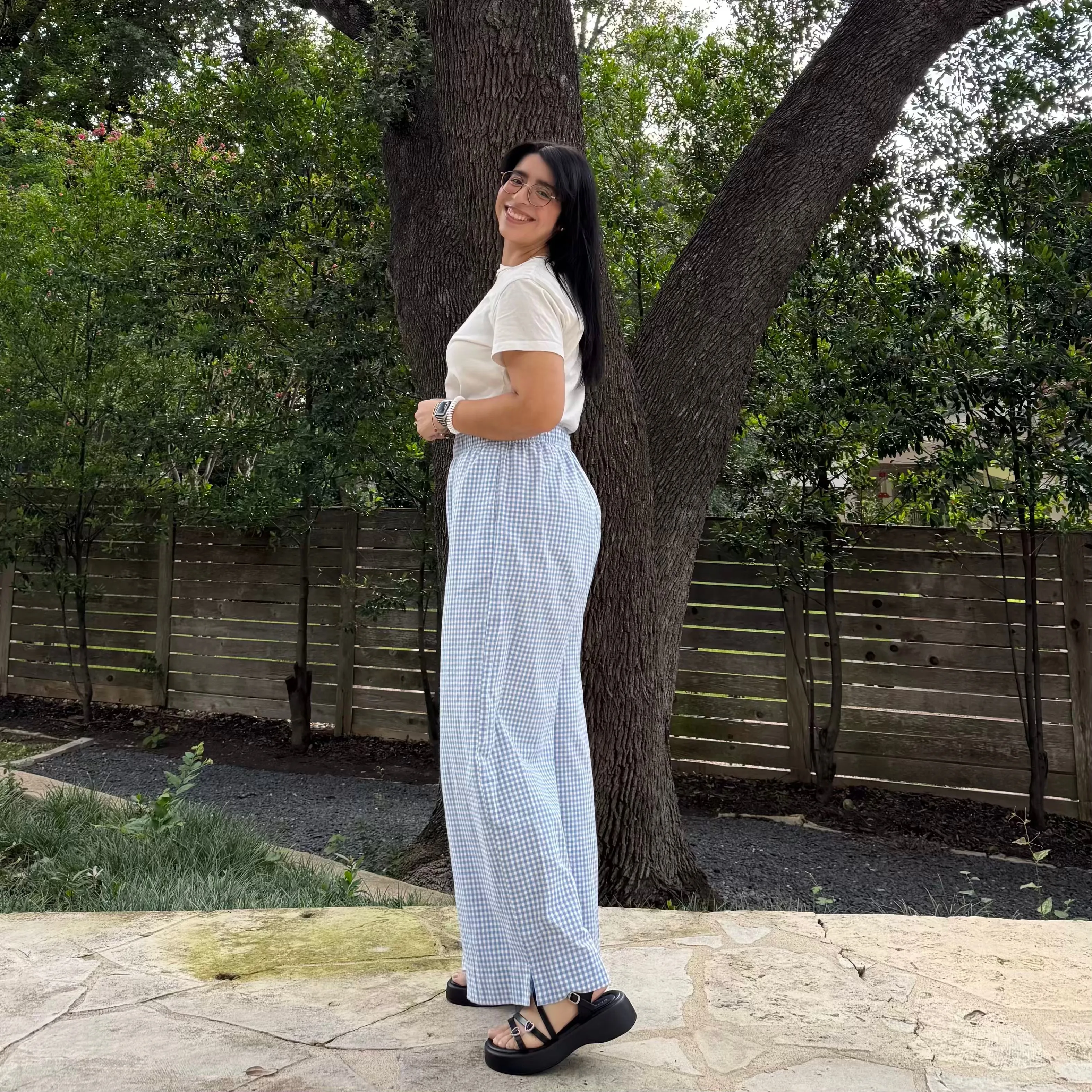 28" Inseam Picnic Pants - Blue Gingham *Clearance Sale* sold by Shiny by Nature product image thumbnail 4