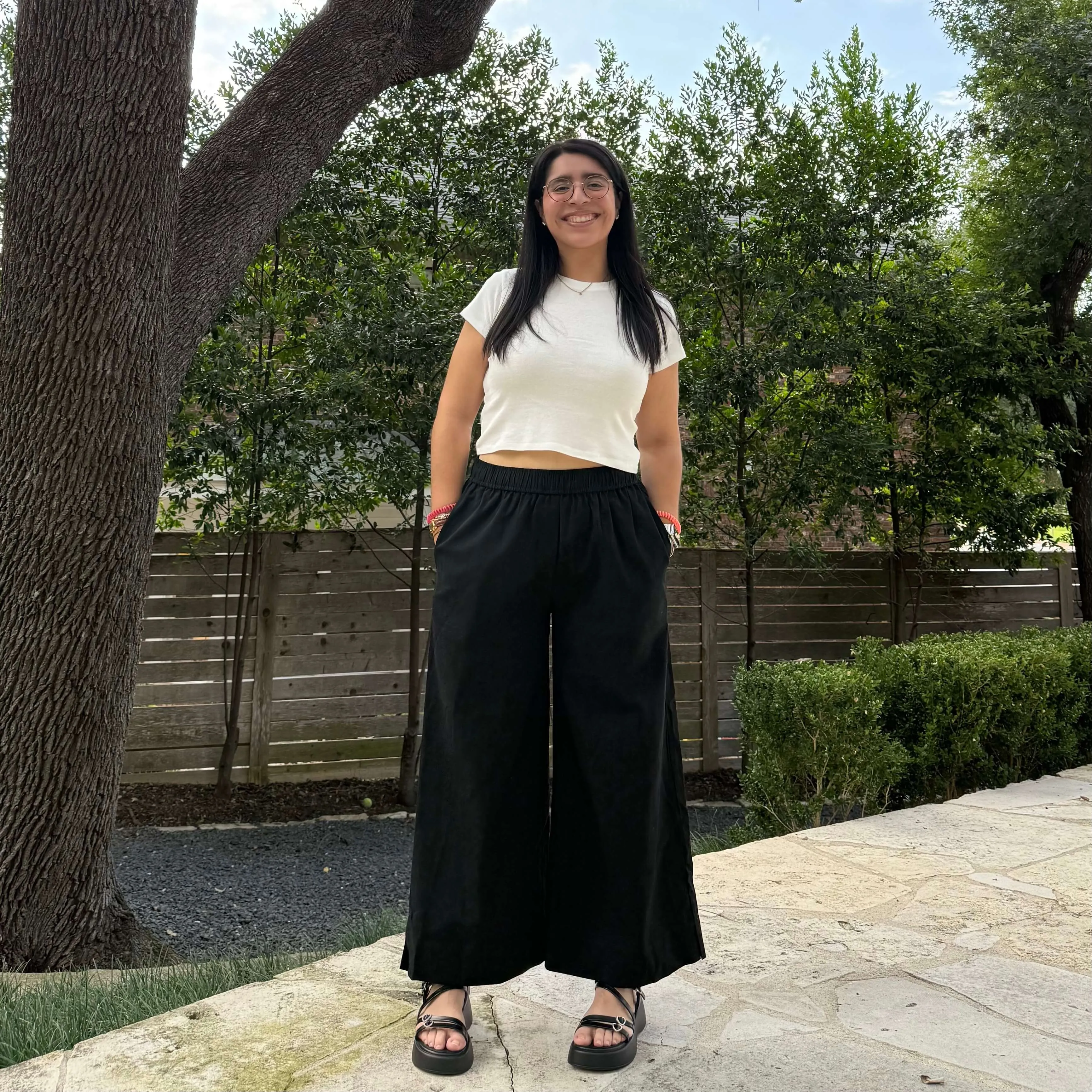 26" Inseam Picnic Pants - Solid Black *Clearance Sale* sold by Shiny by Nature