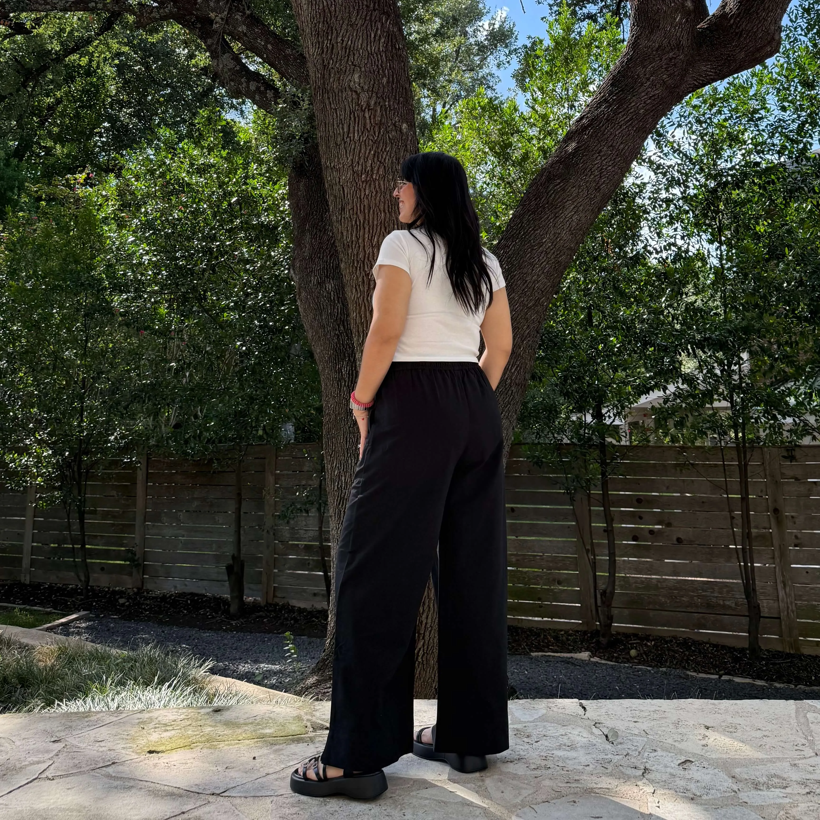 29" Inseam Picnic Pants - Black Cotton *Clearance Sale* sold by Shiny by Nature product image thumbnail 2