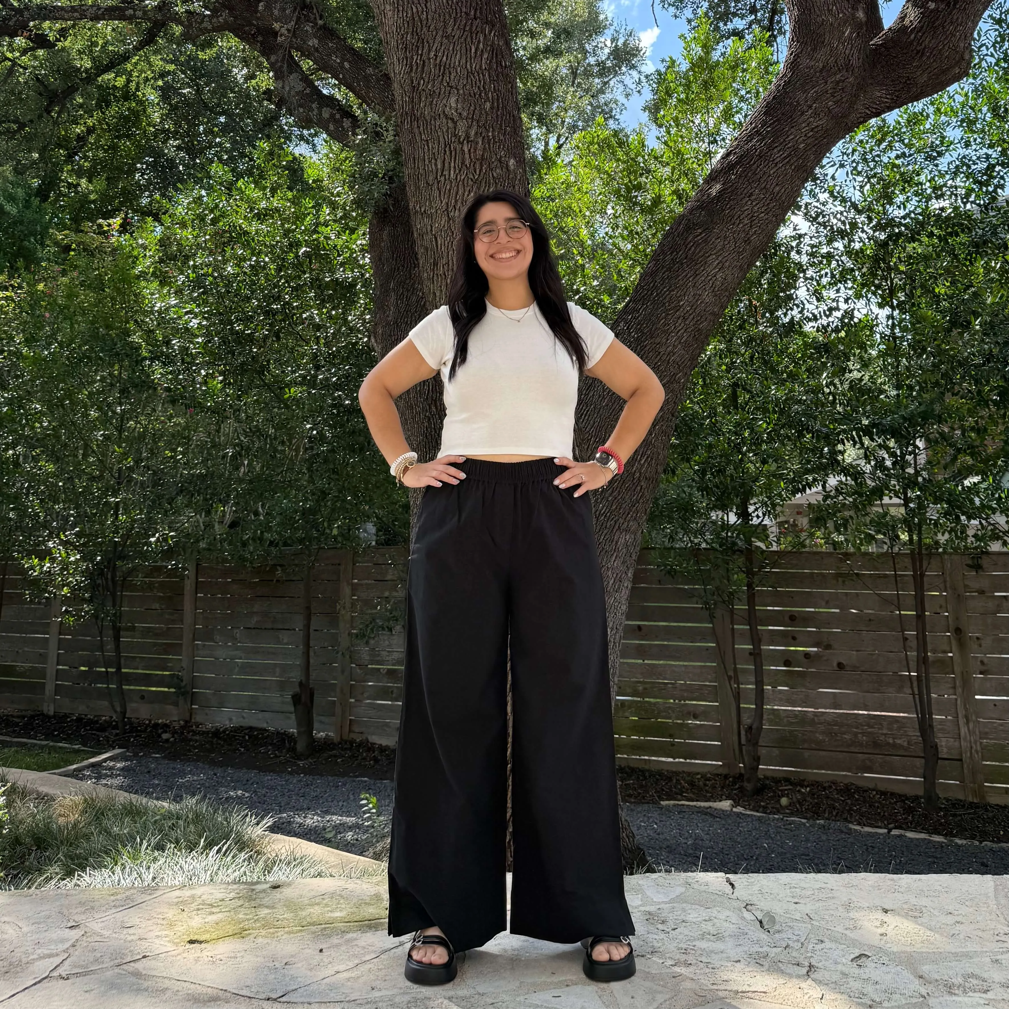 29" Inseam Picnic Pants - Black Cotton *Clearance Sale* sold by Shiny by Nature