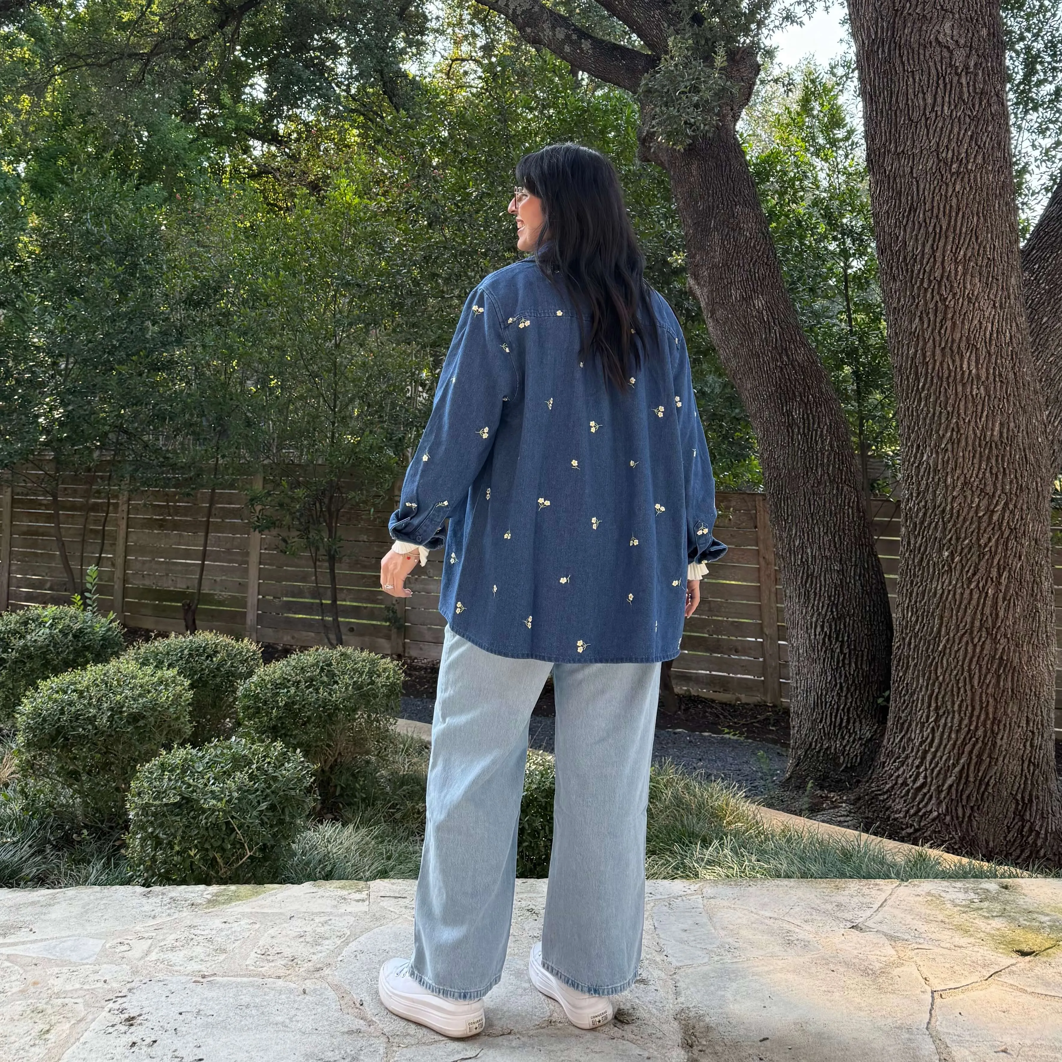 Denim Long-Sleeve Button-Up - Daisy sold by Shiny by Nature product image thumbnail 4