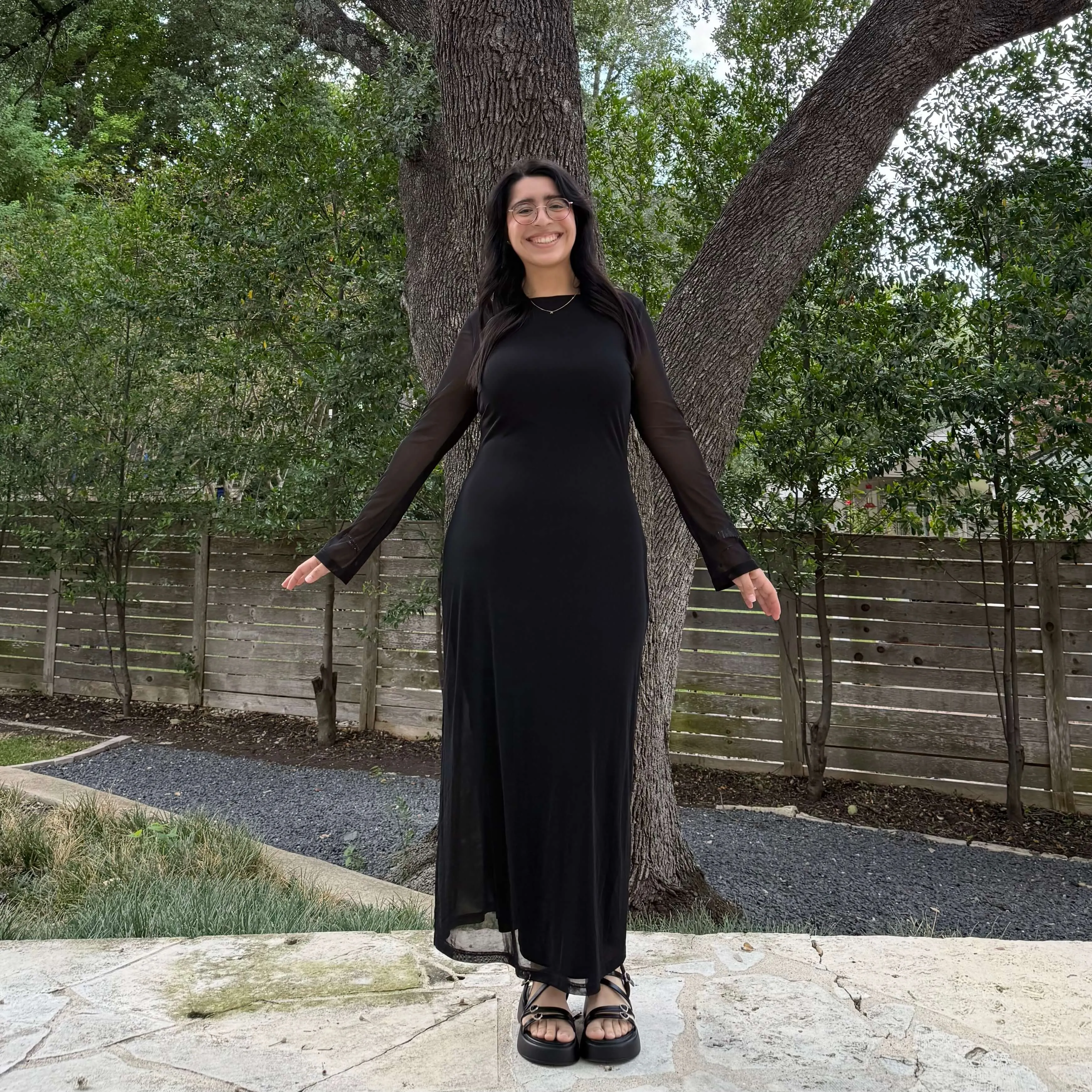 Long-Sleeve Flora Dress - Black *Clearance Sale* sold by Shiny by Nature product image thumbnail 2