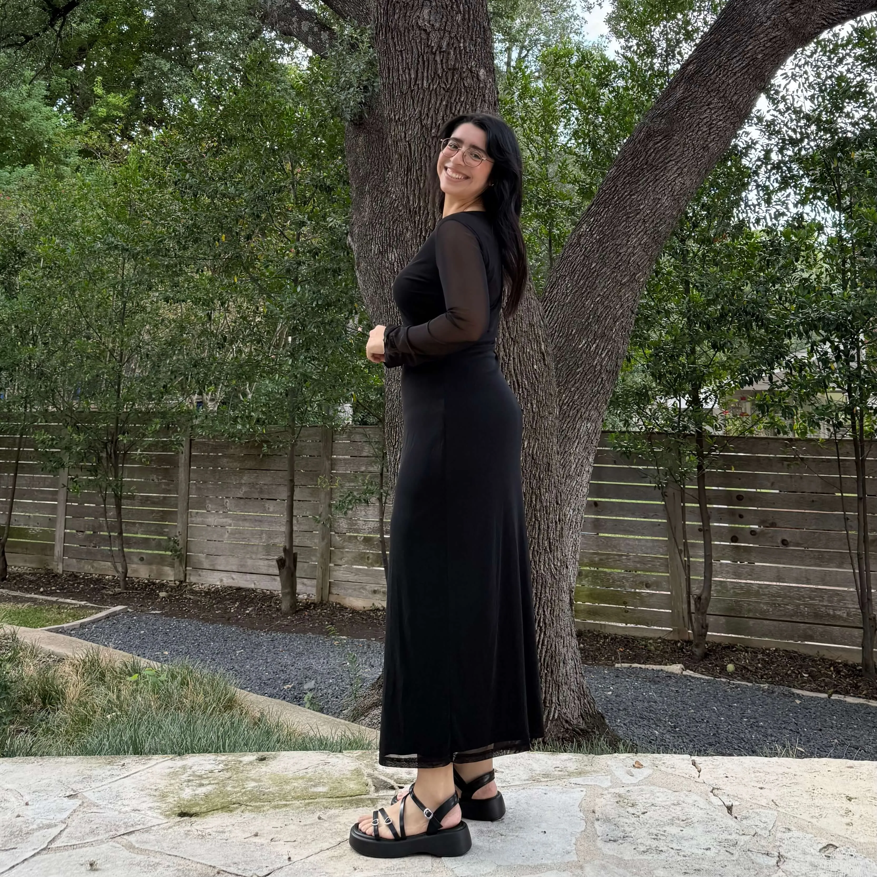 Long-Sleeve Flora Dress - Black *Clearance Sale* sold by Shiny by Nature product image thumbnail 3