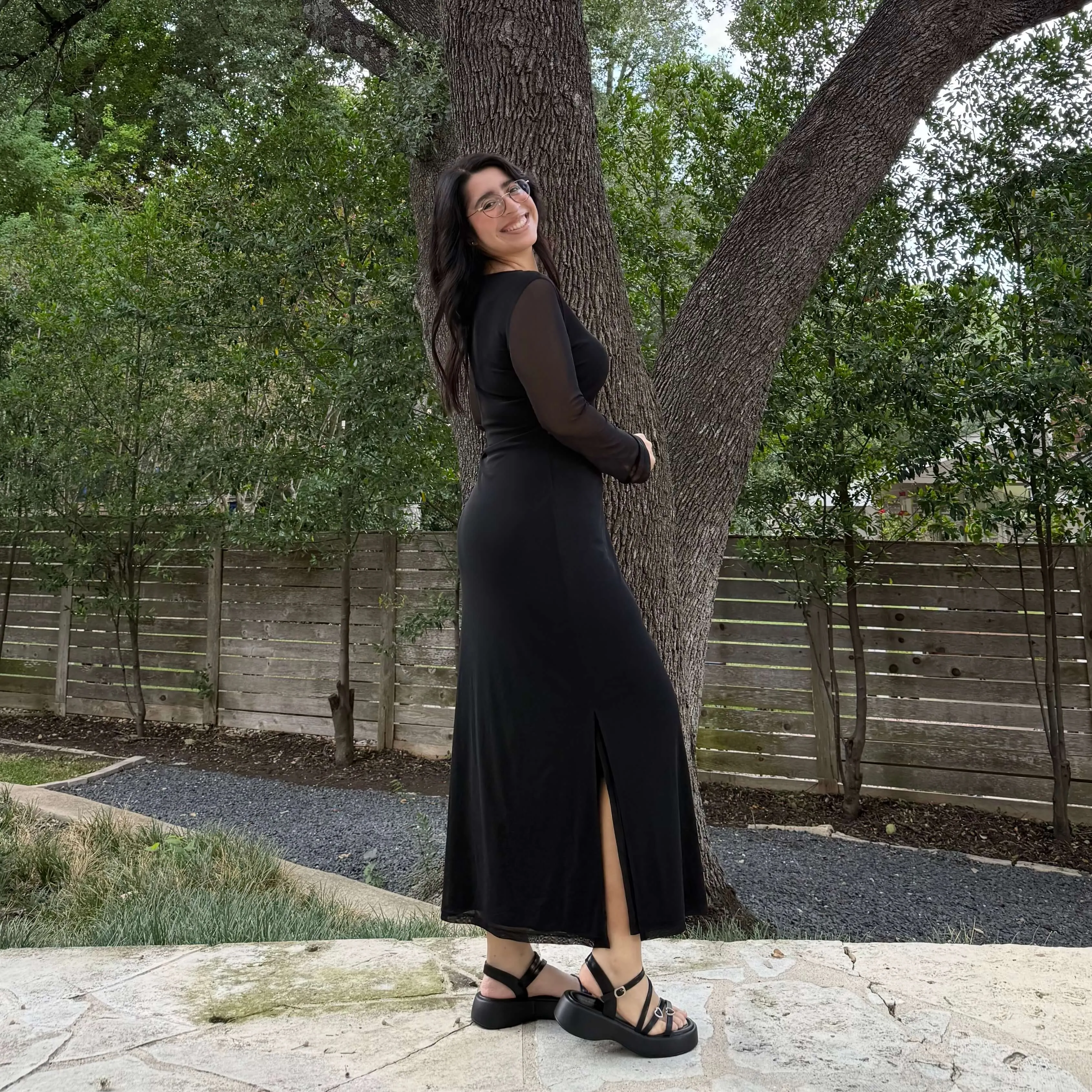 Long-Sleeve Flora Dress - Black *Clearance Sale* sold by Shiny by Nature product image thumbnail 4