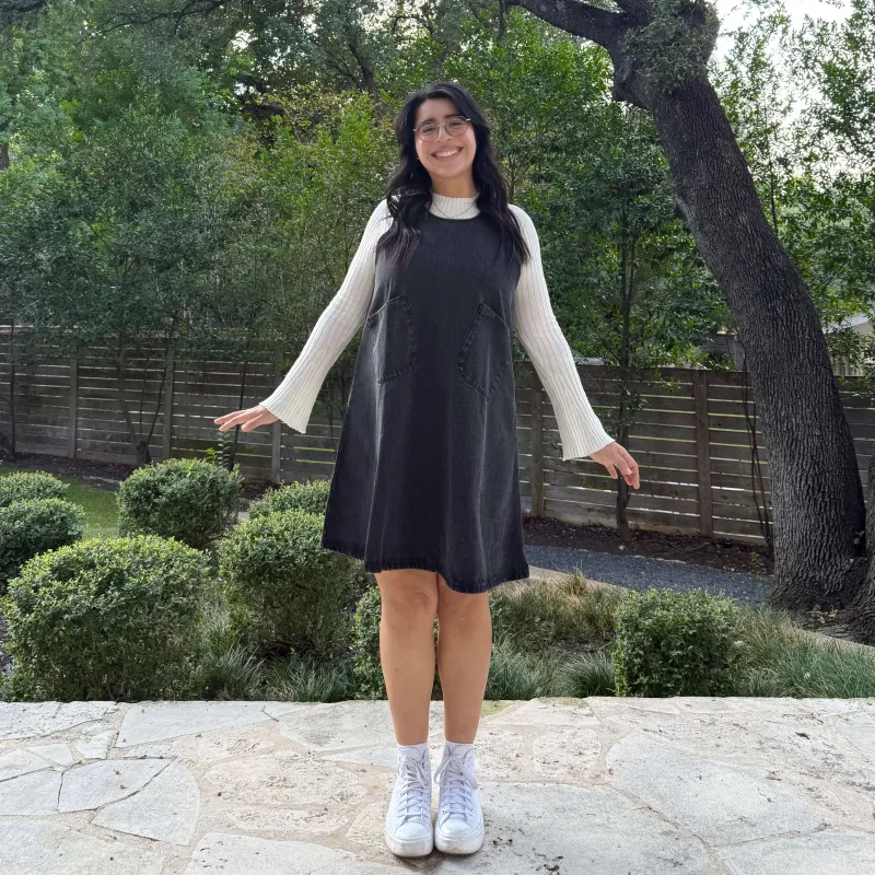 Denim Dress - Dark Gray *Clearance Sale* sold by Shiny by Nature
