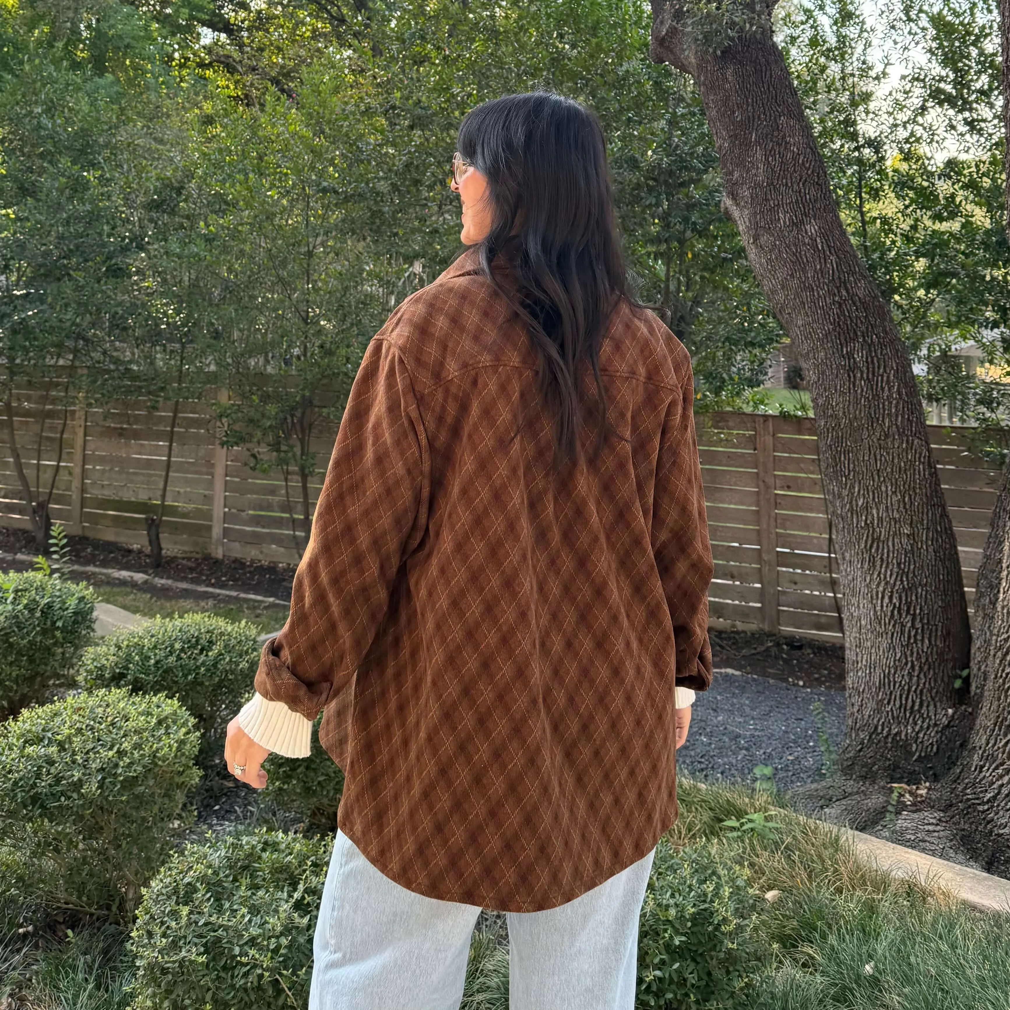 Cozy Long-Sleeve Button-Up - Chocolate Plaid *Clearance Sale* sold by Shiny by Nature product image thumbnail 3
