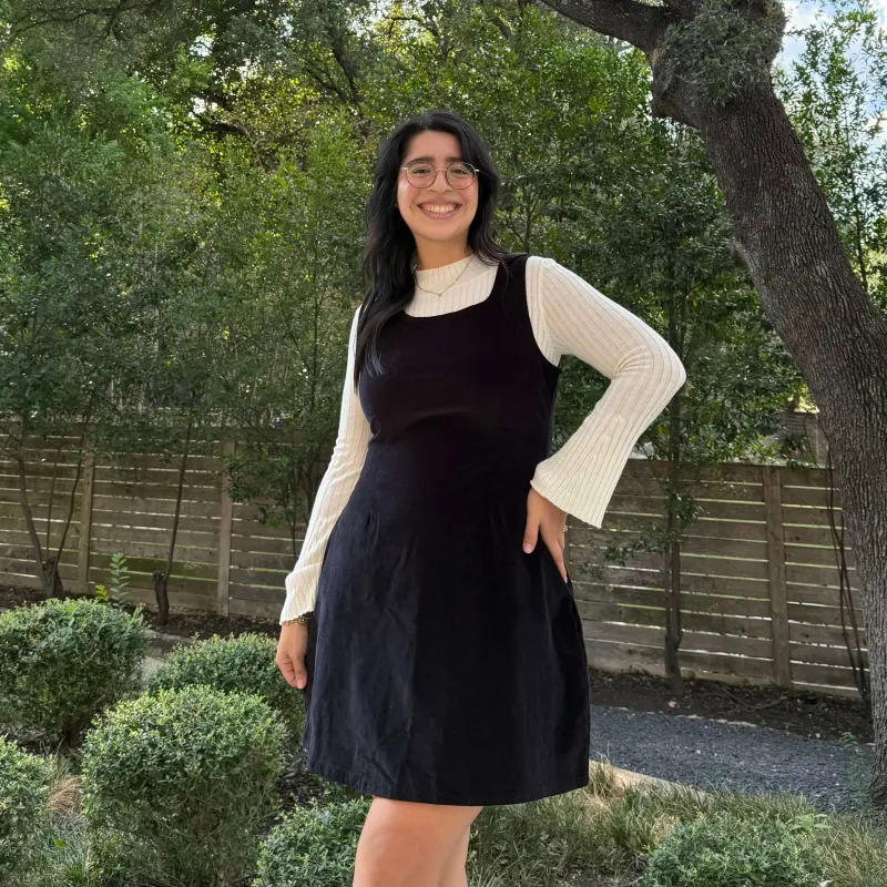 The Raven Dress - Black Corduroy *Clearance Sale* made by Shiny by Nature