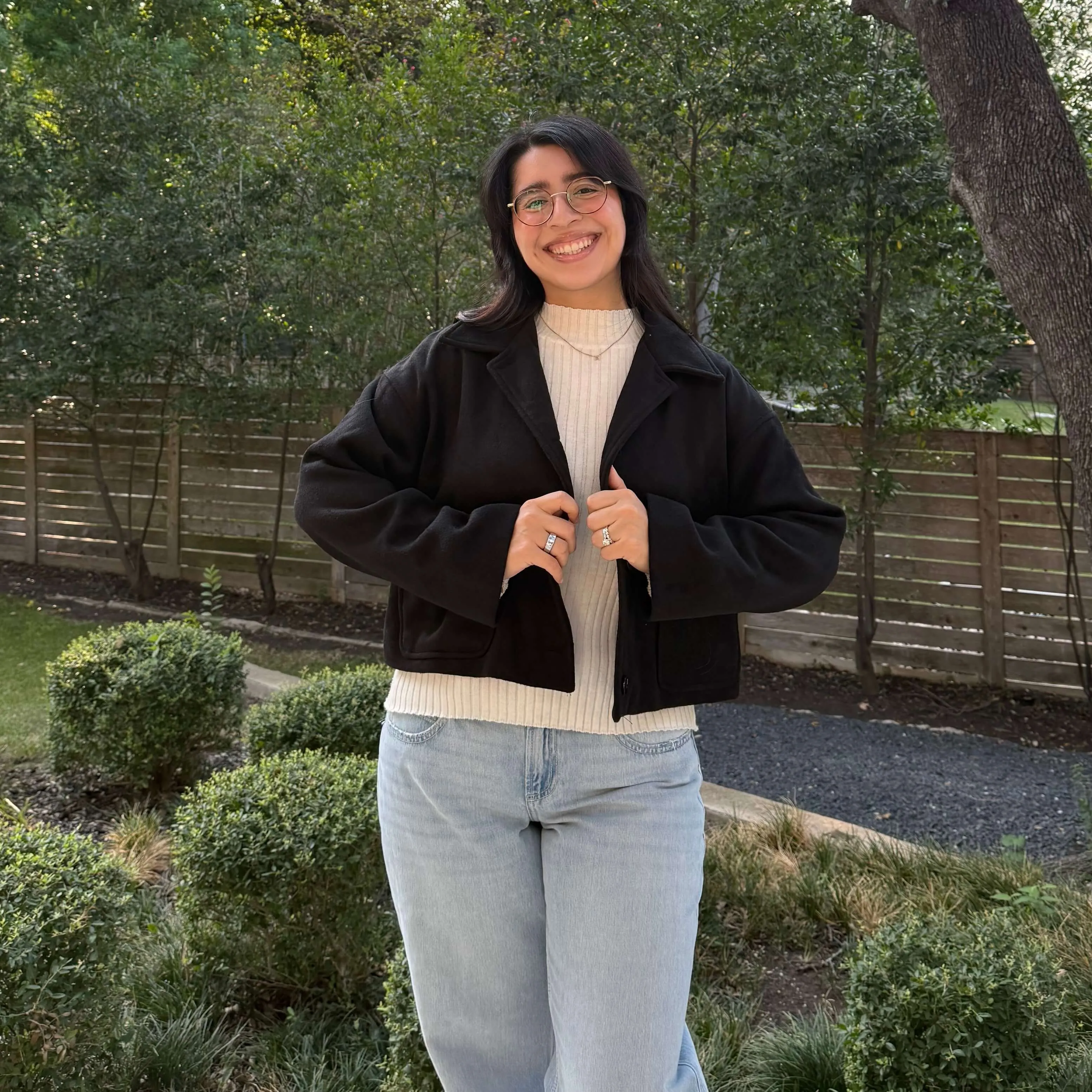 Classic Cropped Jacket - Black sold by Shiny by Nature product image thumbnail 2