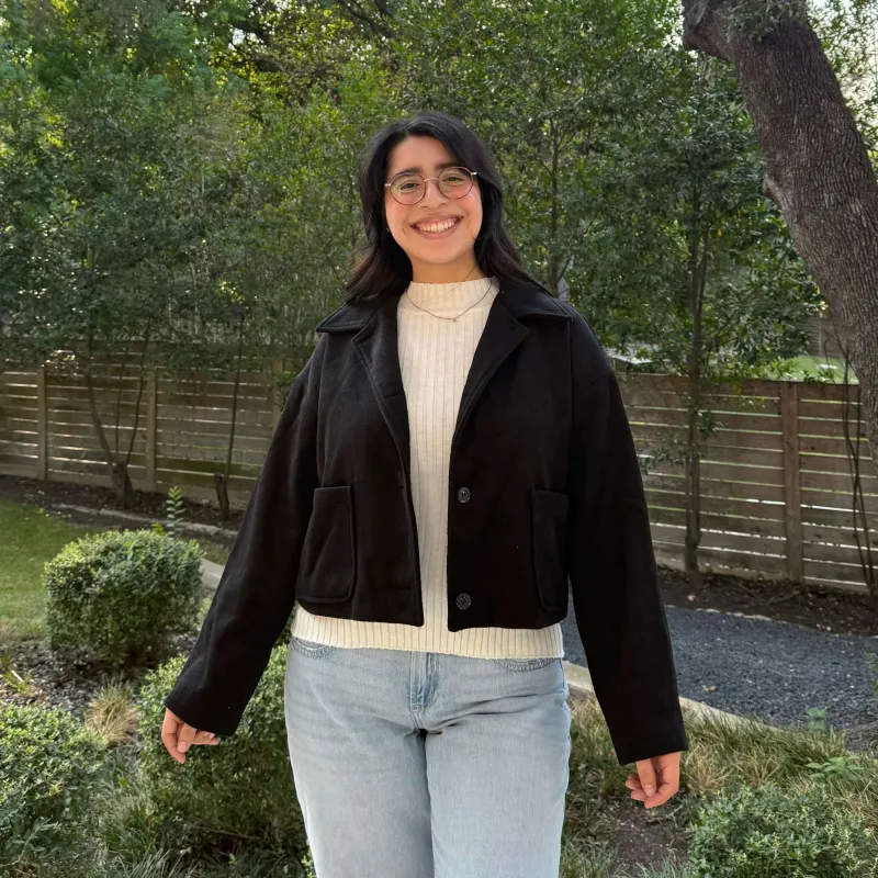 Classic Cropped Jacket - Black sold by Shiny by Nature