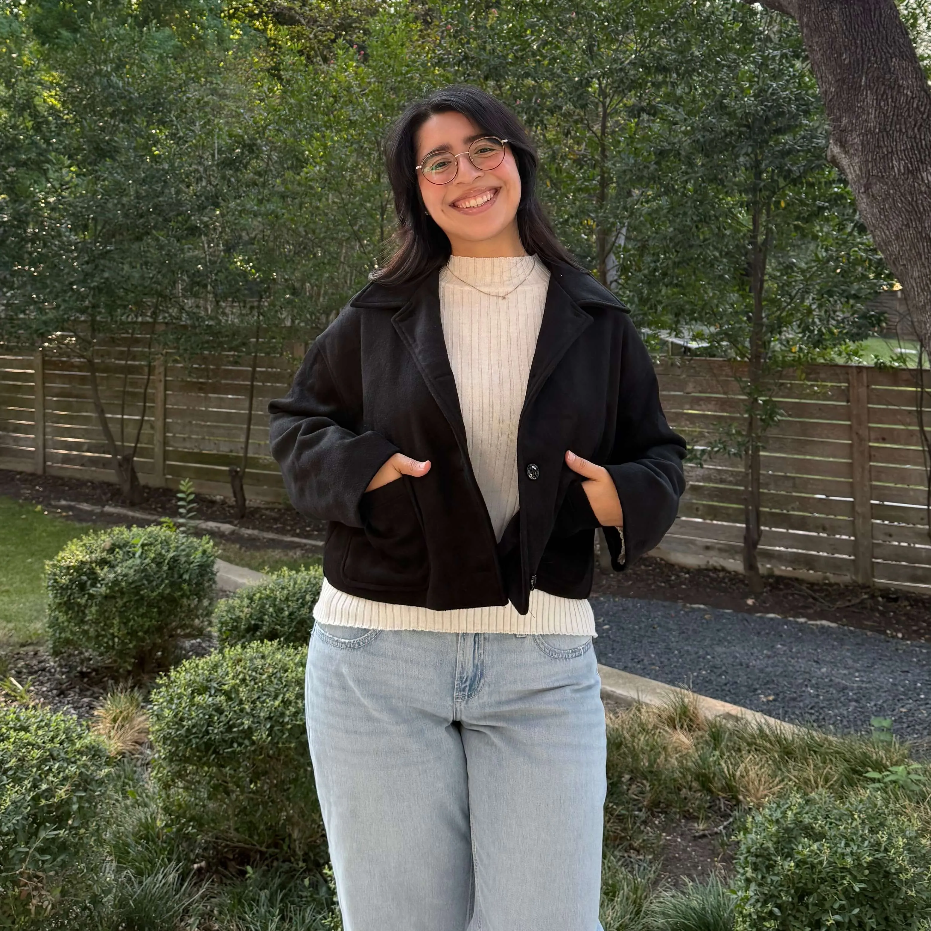 Classic Cropped Jacket - Black sold by Shiny by Nature product image thumbnail 5