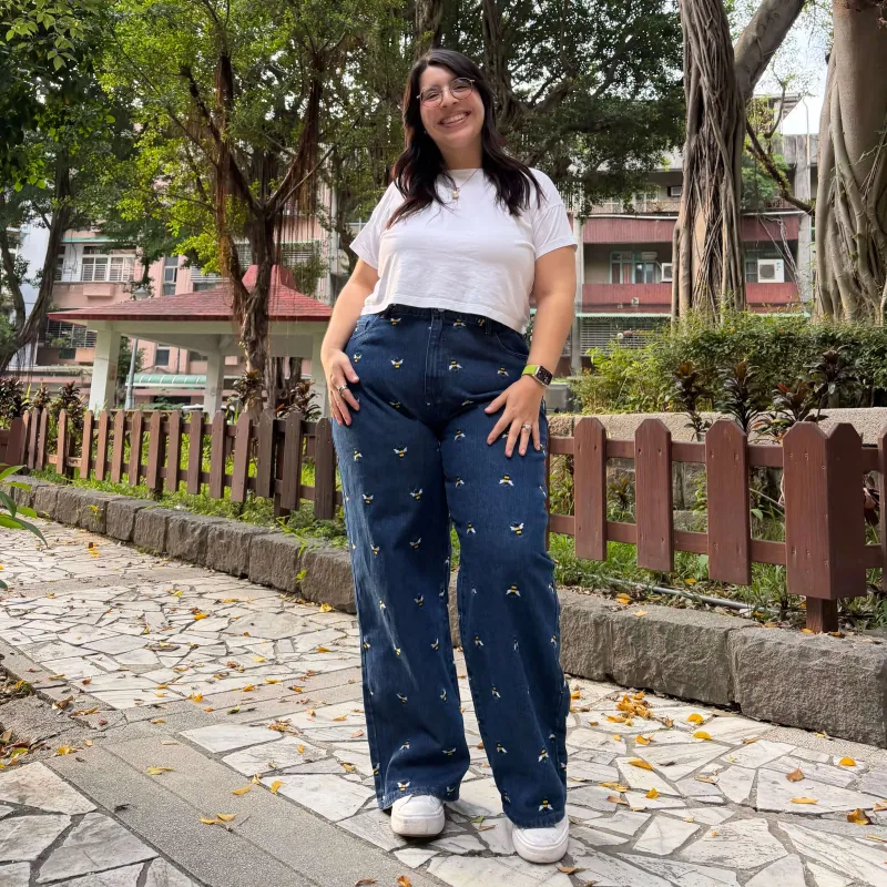 29" Inseam Jeans - Medium Wash with Bees made by Shiny by Nature