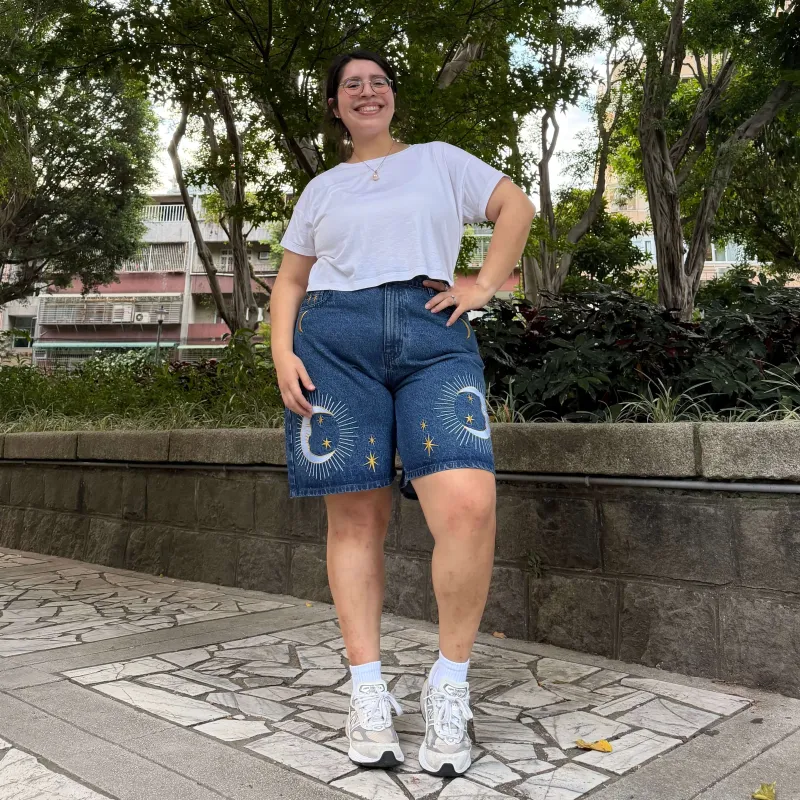 Celestial Denim Shorts - Medium Wash made by Shiny by Nature