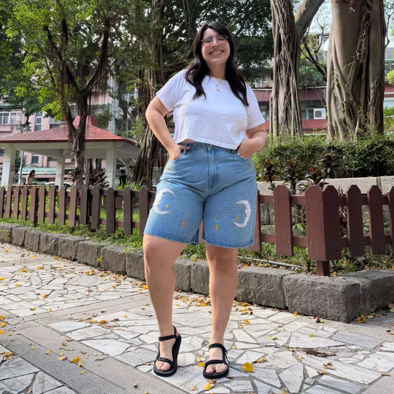 Celestial Denim Shorts - Light Wash made by Shiny by Nature