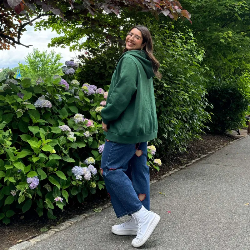 Zip-Up Hoodie - Pine *Clearance Sale* sold by Shiny by Nature