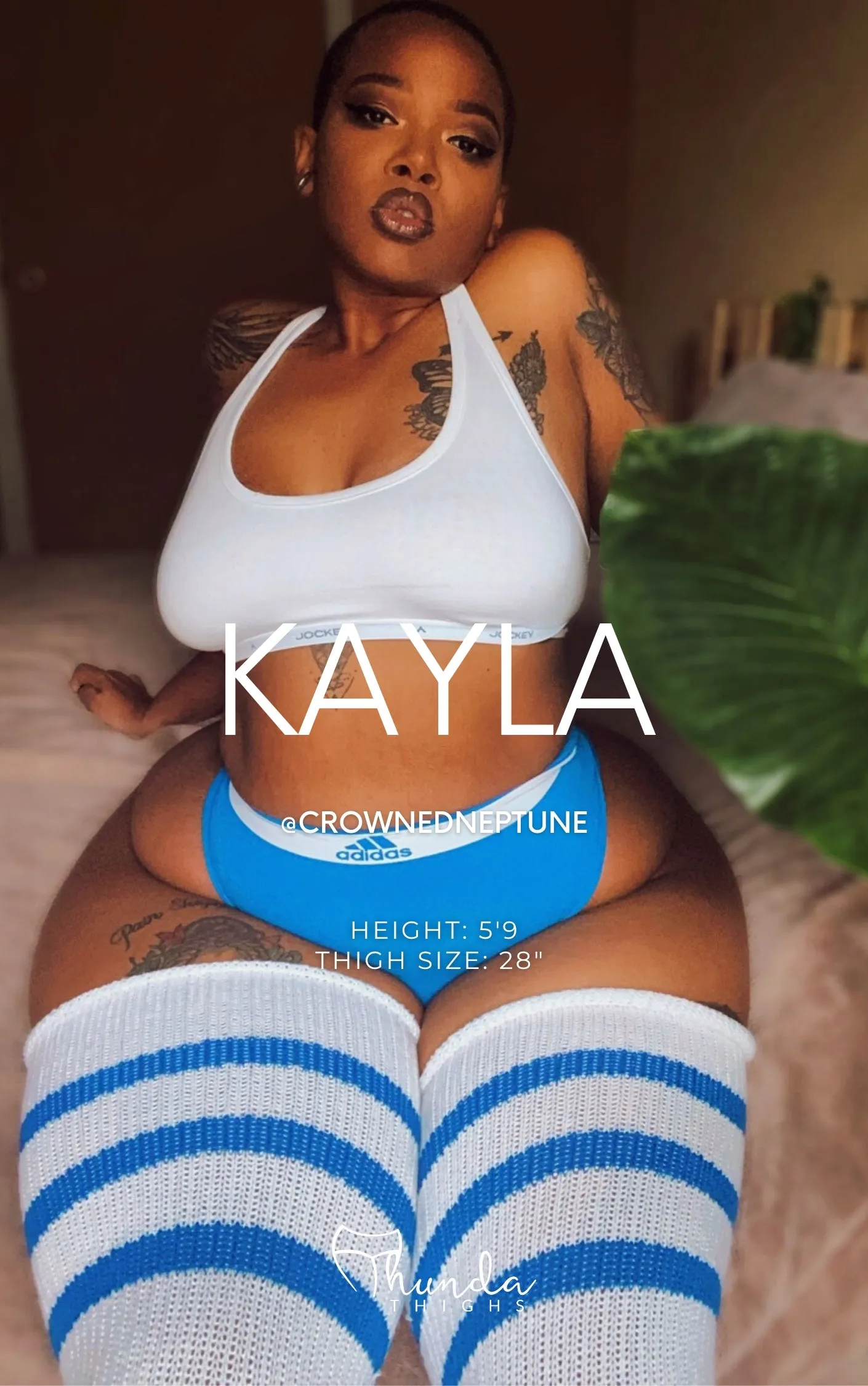 White & Blue Stripes sold by Thunda Thighs product image thumbnail 2