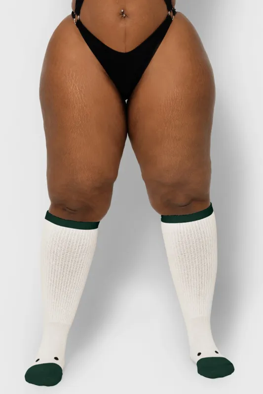 Under the Knee - Green Beak Duckies sold by Thunda Thighs