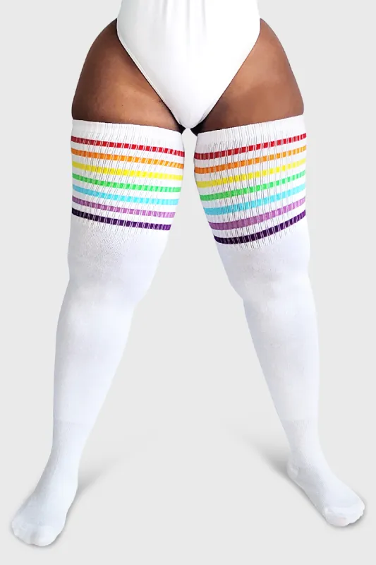 Thunda Tūbbies - Rainbow (White) sold by Thunda Thighs