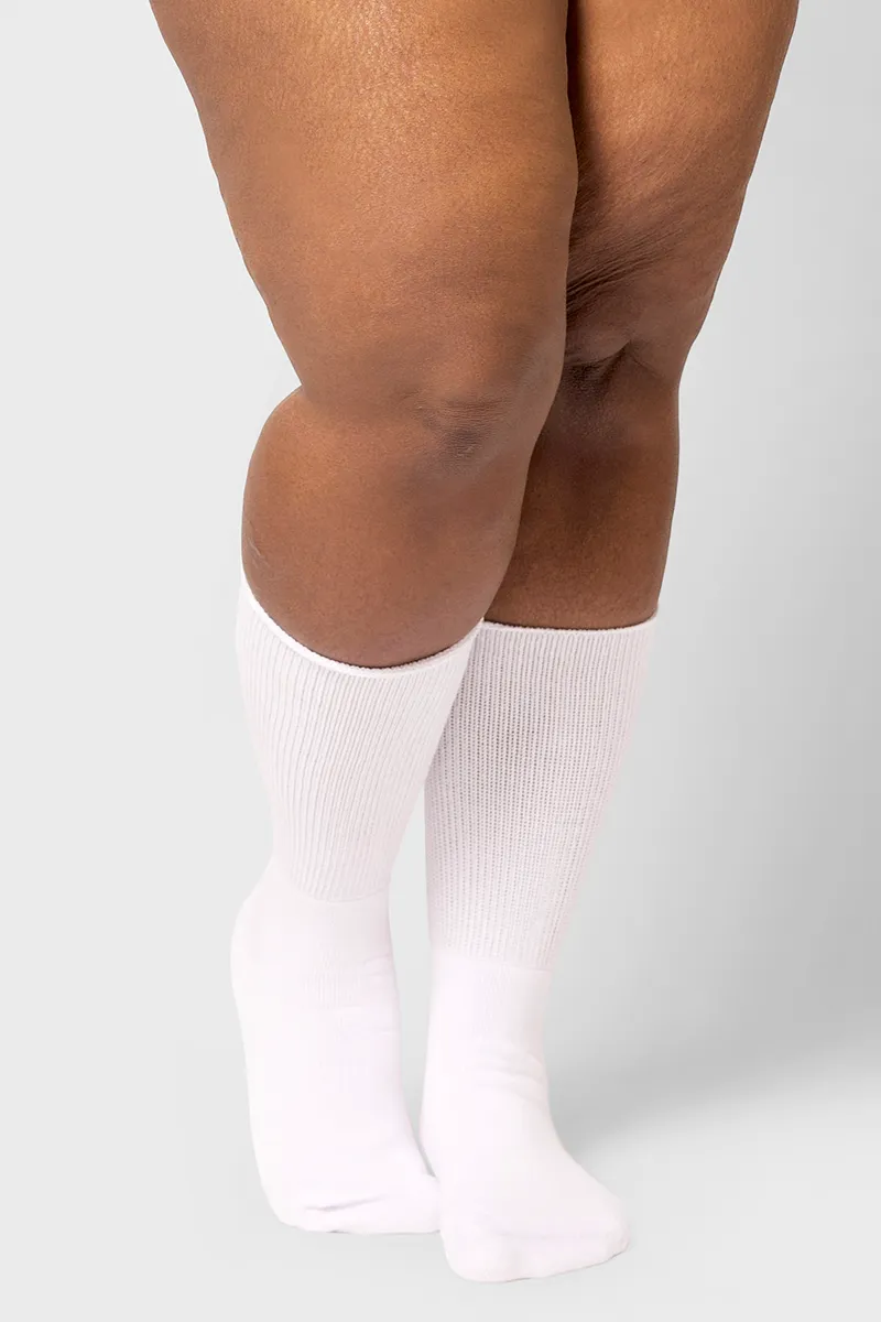 Everyday White Crew Sock - 2 Pack sold by Thunda Thighs