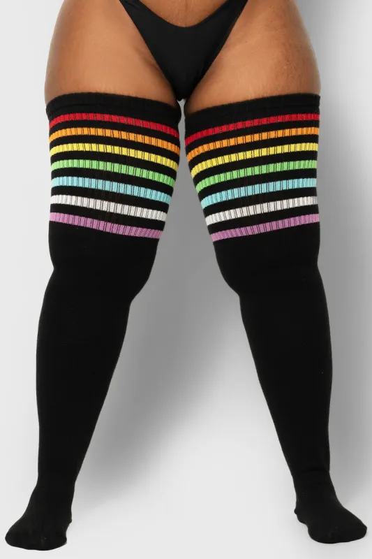 Thunda Tūbbies - Rainbow (Black) sold by Thunda Thighs