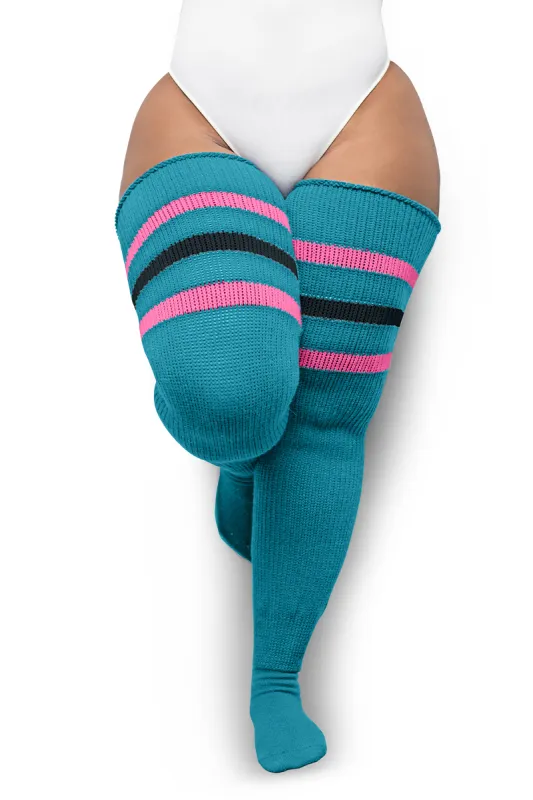 Aqua Blue & Stripes sold by Thunda Thighs