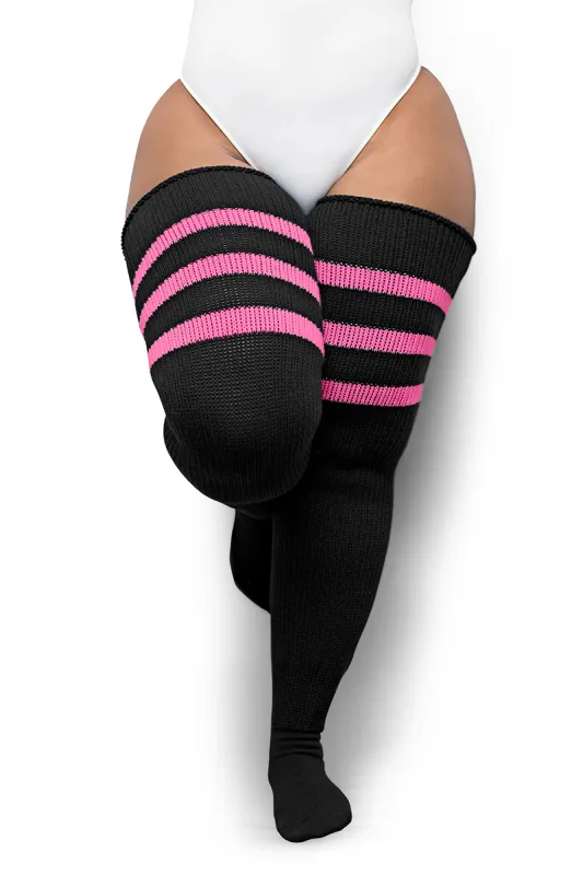 Black & Pink Stripes sold by Thunda Thighs