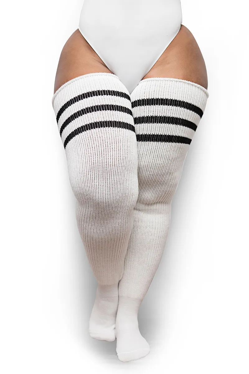 White & Black Stripes sold by Thunda Thighs