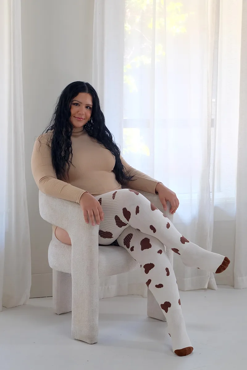 Thunda Tūbbies - Cow Print (White w/Brown Spots) sold by Thunda Thighs product image thumbnail 2