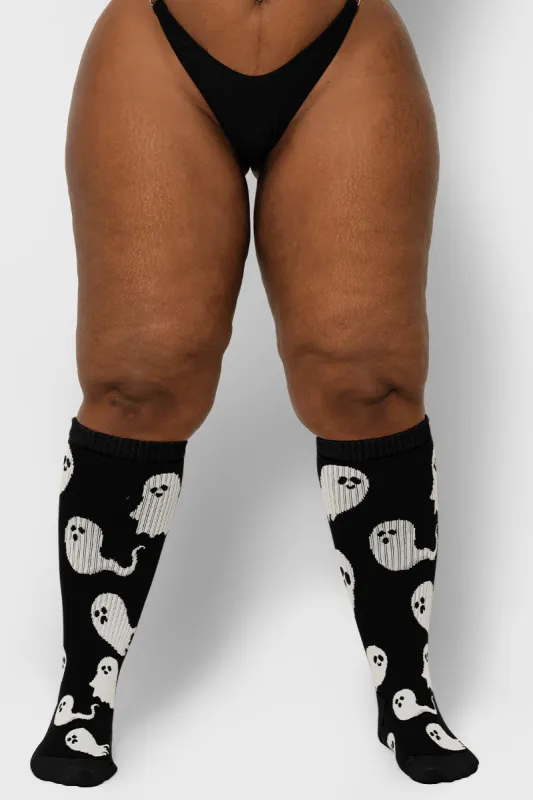 Under the Knee - Ghost (Black & White) sold by Thunda Thighs