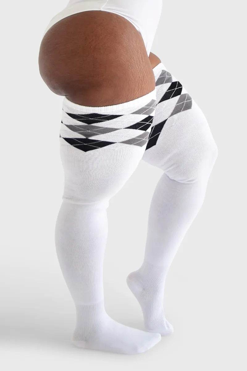 Thunda Tūbbies - Argyle (Ivory & Black) sold by Thunda Thighs product image thumbnail 4
