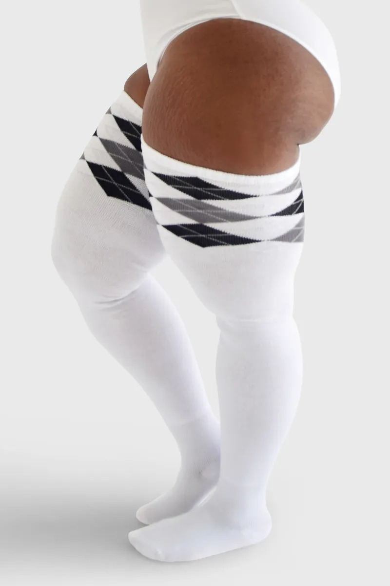 Thunda Tūbbies - Argyle (Ivory & Black) sold by Thunda Thighs product image thumbnail 5