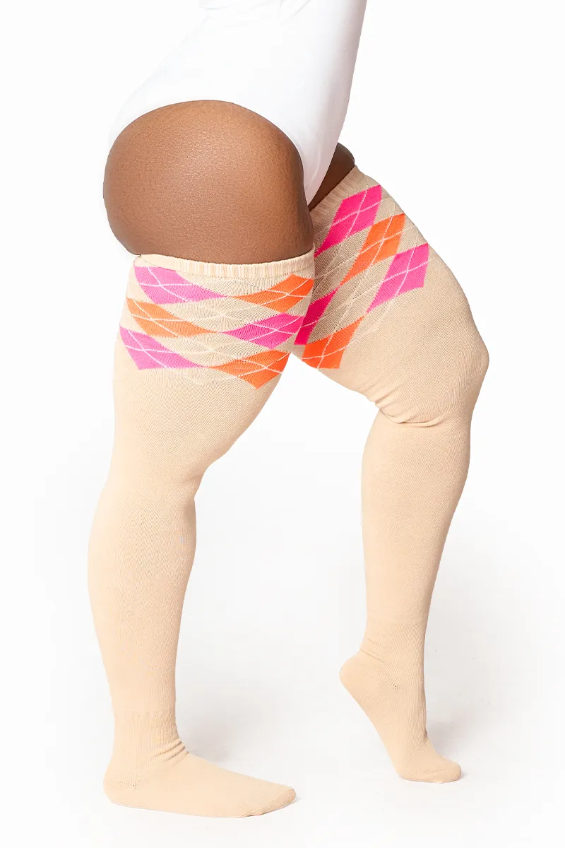 Thunda Tūbbies - Argyle - Tropical Taupe sold by Thunda Thighs product image thumbnail 4
