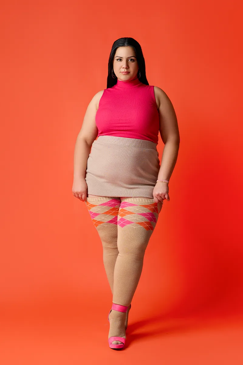 Thunda Tūbbies - Argyle - Tropical Taupe sold by Thunda Thighs product image thumbnail 2