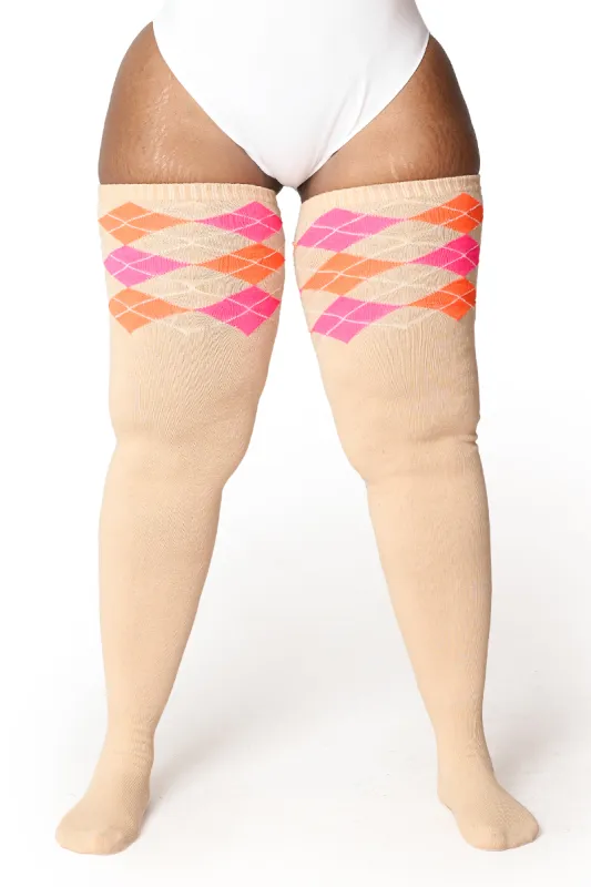 Thunda Tūbbies - Argyle - Tropical Taupe sold by Thunda Thighs